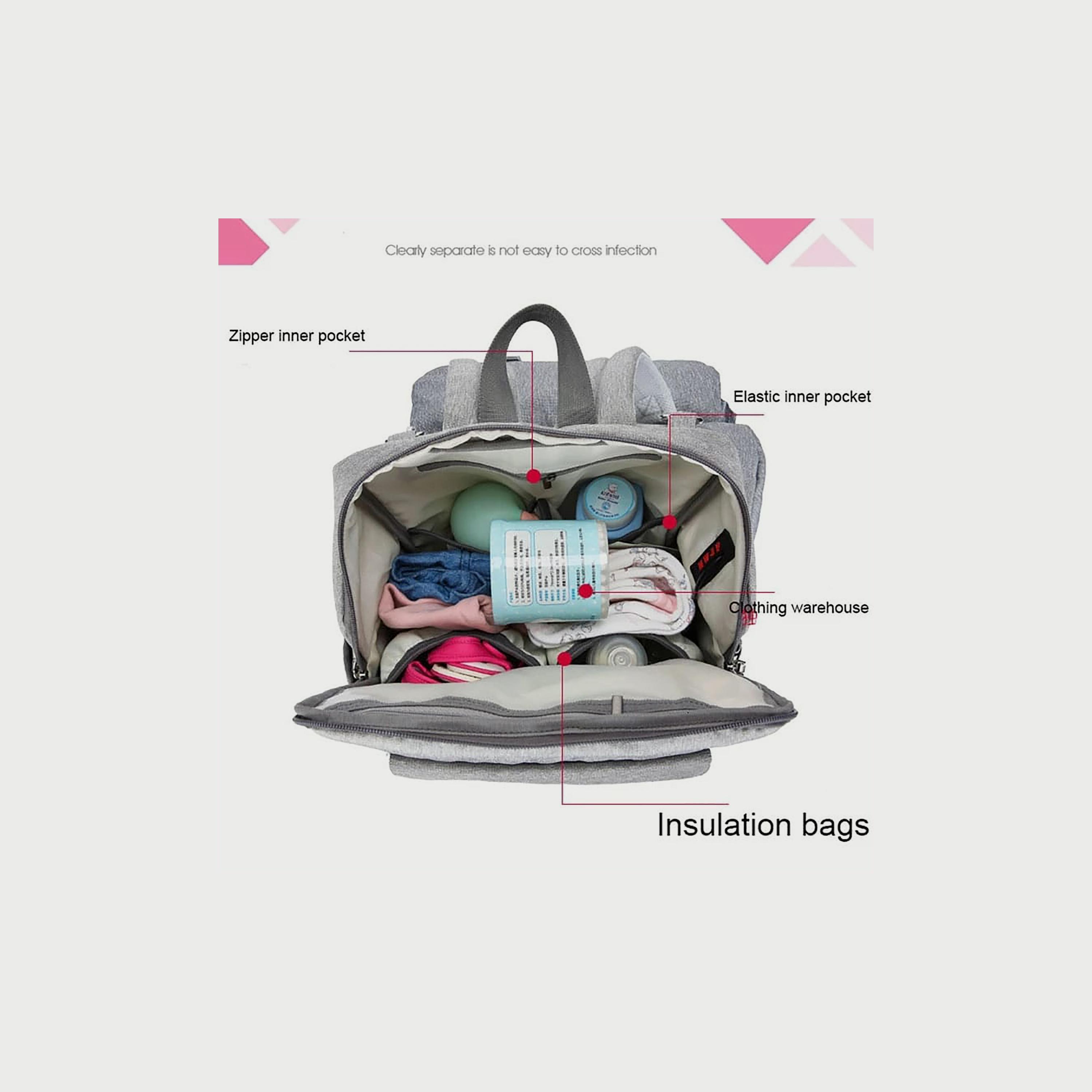 Babylove Mommy Nursing Bag, Dark Grey-baby-diapering-diaperbags-image-5