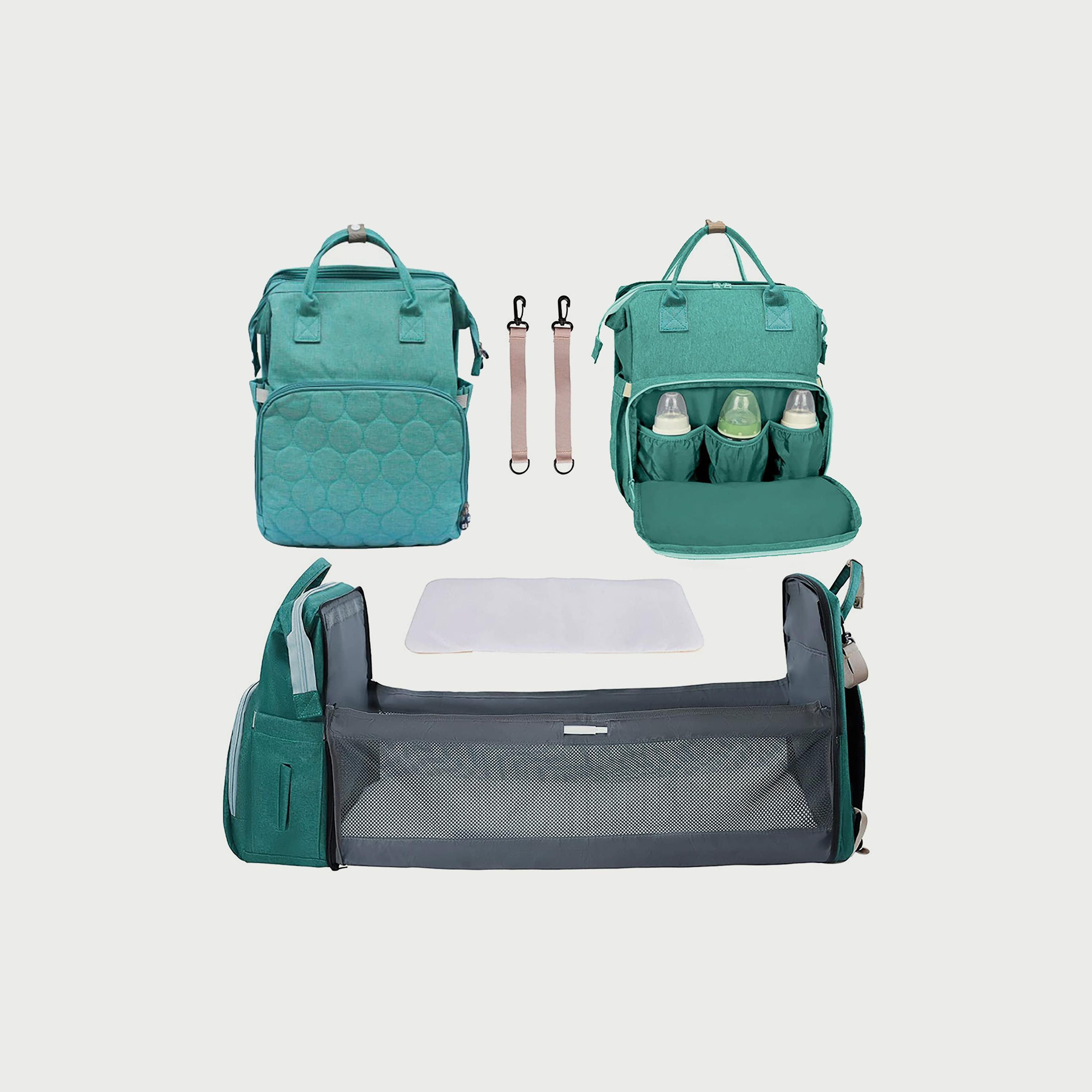 Babylove 3-In-1 Mommy Diaper Bag, Green-baby-diapering-diaperbags-image-1