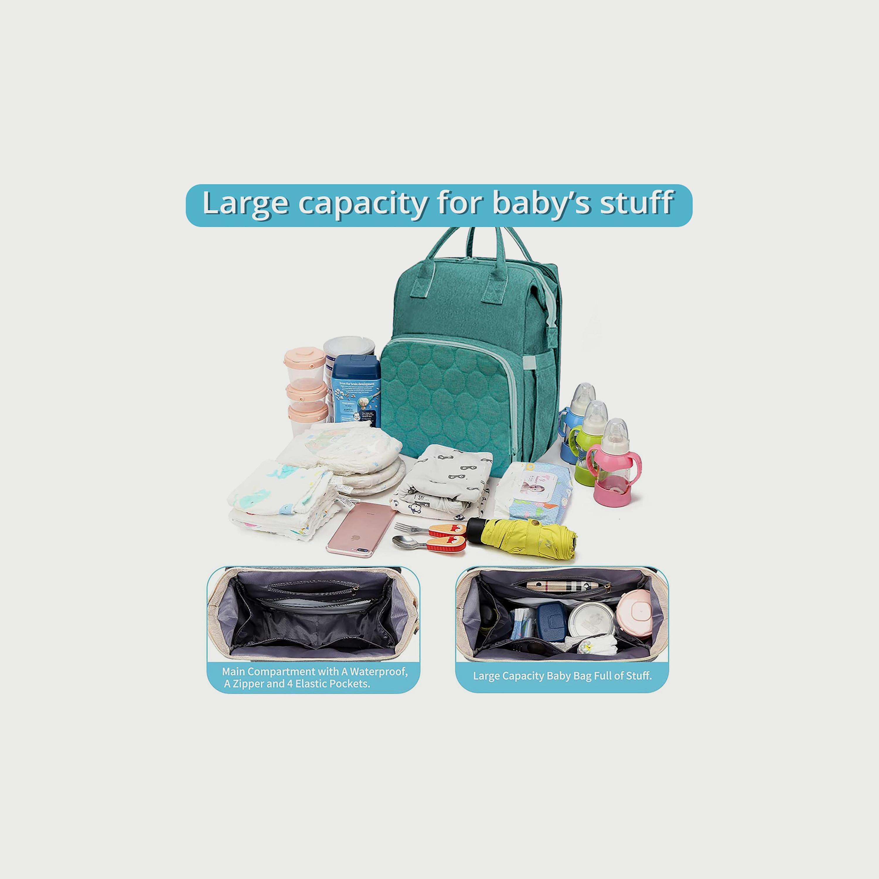 Babylove 3-In-1 Mommy Diaper Bag, Green-baby-diapering-diaperbags-image-4