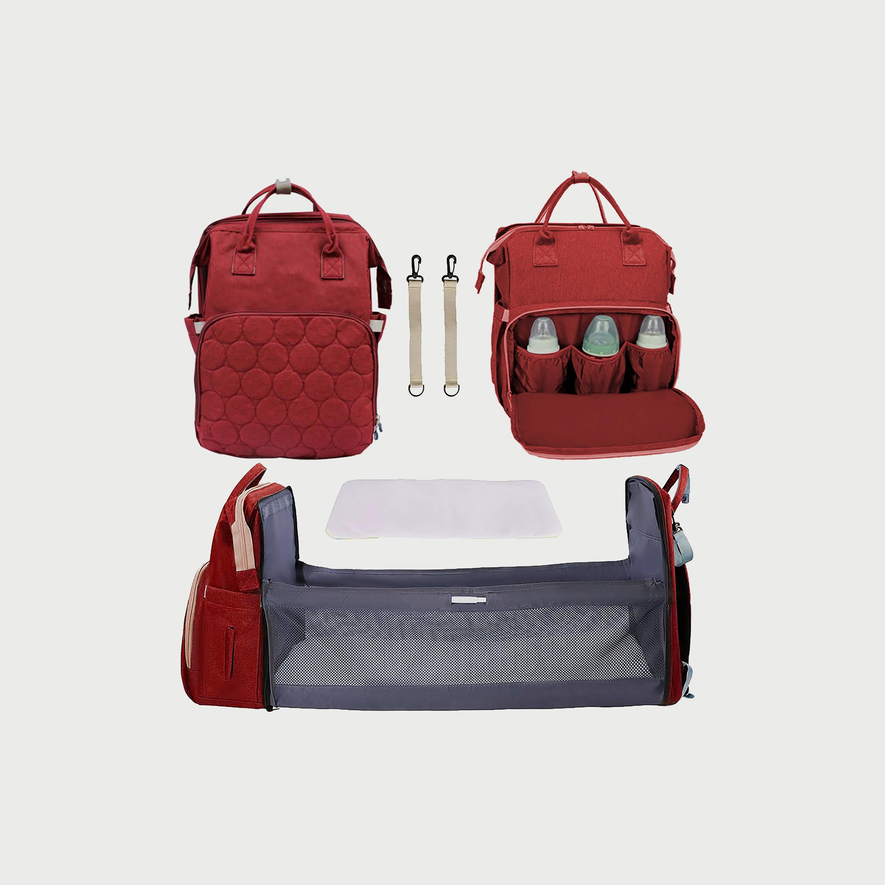 Babylove 3-In-1 Mommy Diaper Bag, Red-baby-diapering-diaperbags-image-2