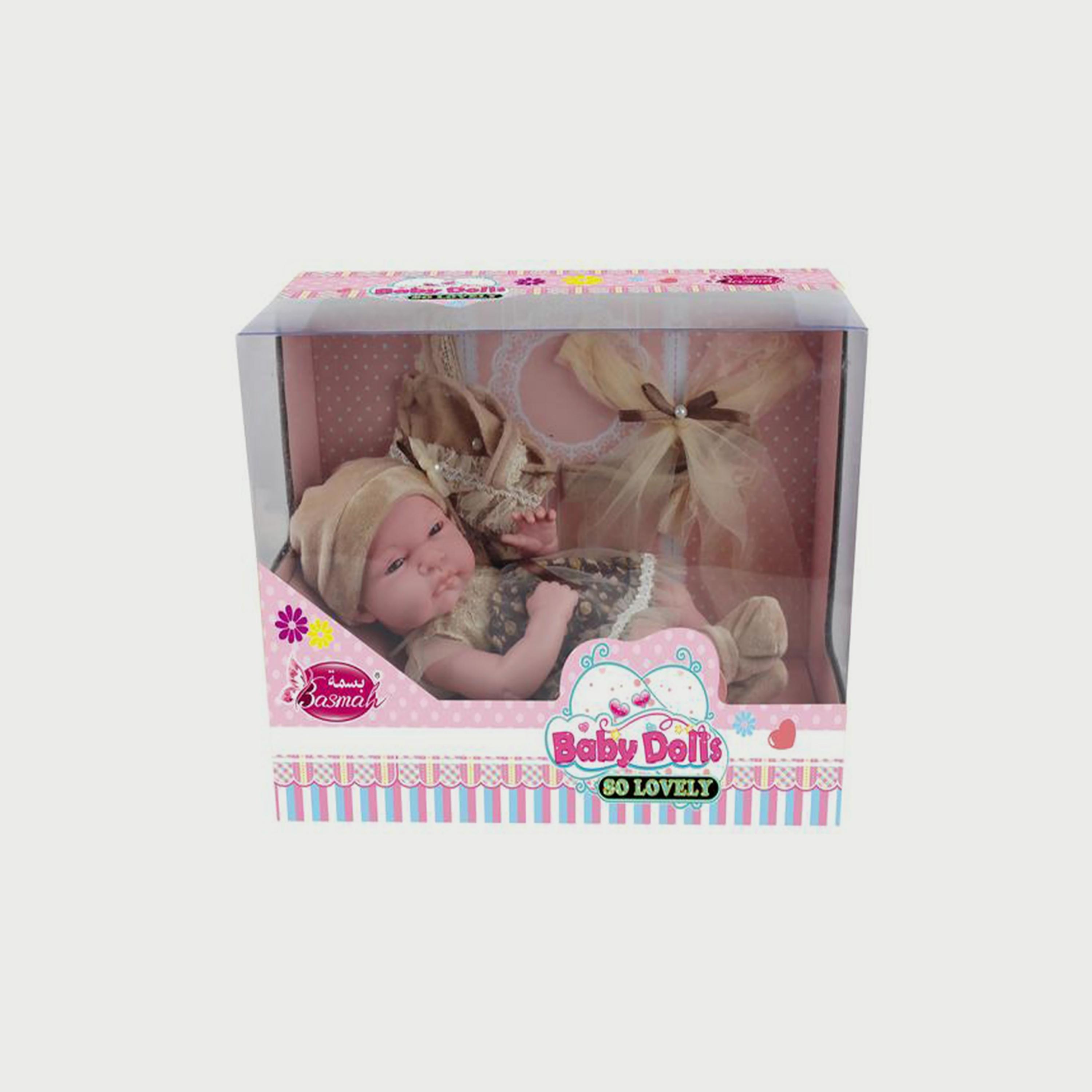 دمية بسمة 12 بوصة مع ملابس، بني-toys-dollsandplaysets-dolls-image-1