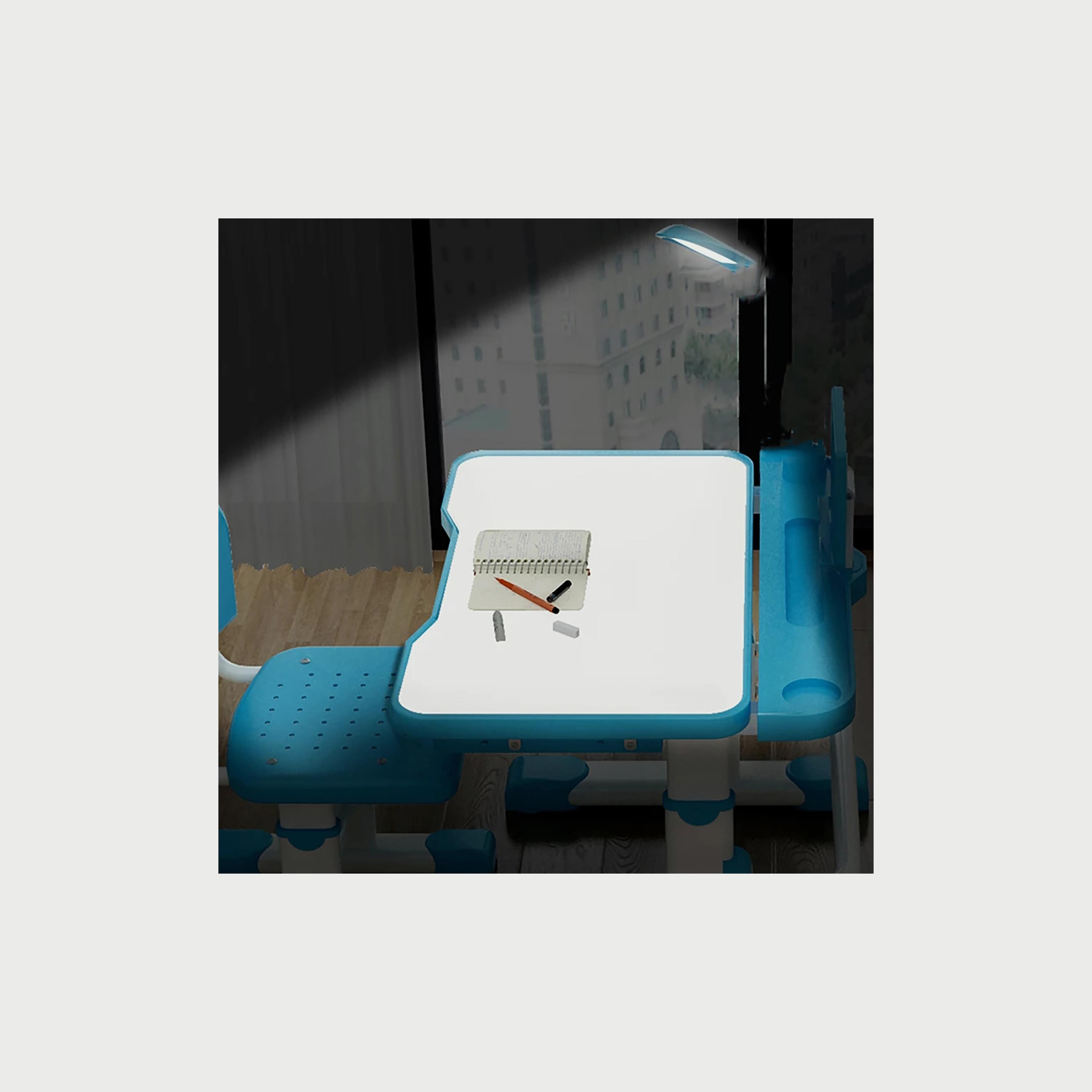 Adjustable Study Table & Chair with Light, Blue-baby-nursery-furniture-chairsandtables-image-3