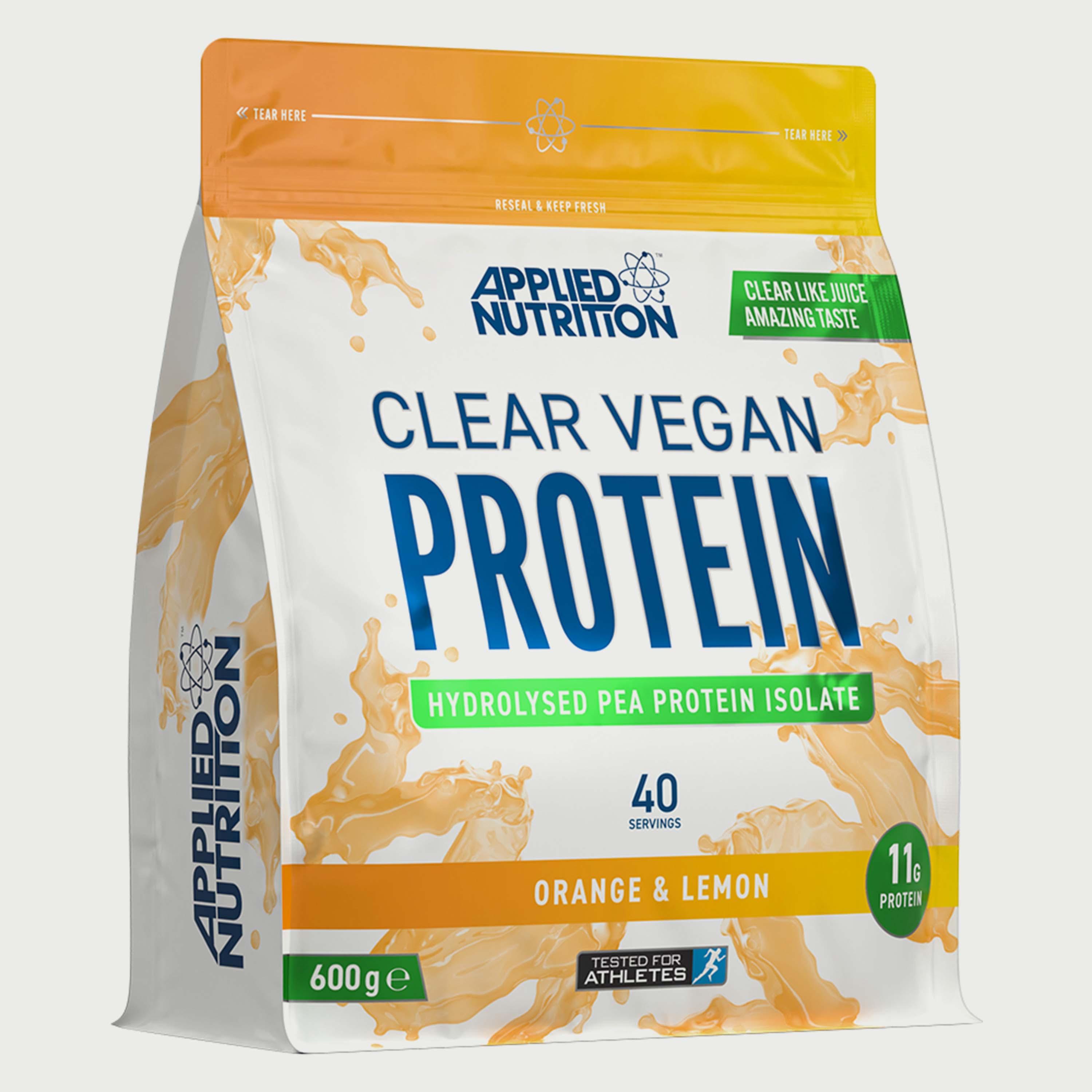 بروتين نباتي صافي، 600 جم (1.3 رطل)، برتقال و ليمون، من ابلايد نوتريشن-sports-nutrition-proteins-image-1