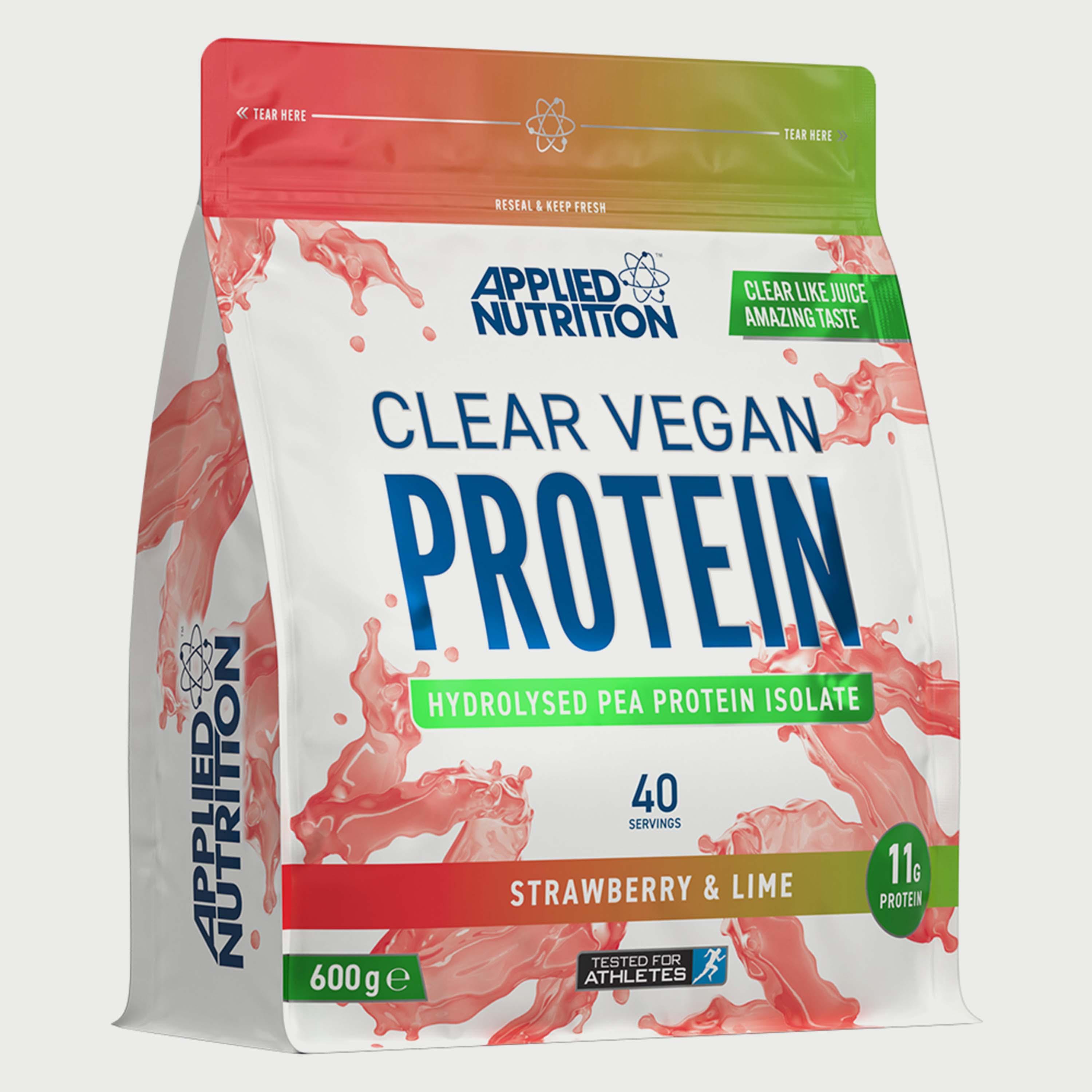 بروتين نباتي صافي، 600 جم (1.3 رطل)، فراولة ليمون، من ابلايد نوتريشن-sports-nutrition-proteins-image-1