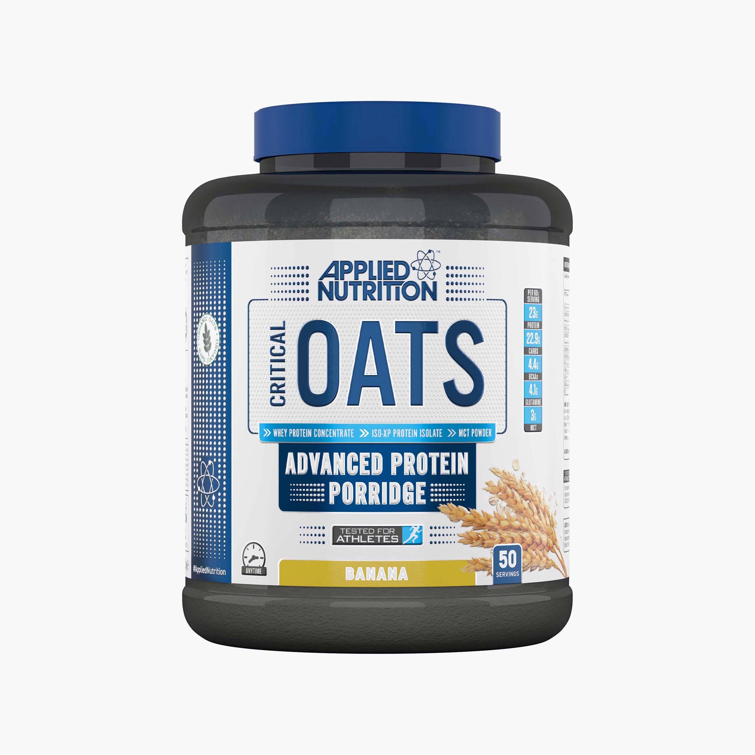 عصيدة بروتين الشوفان الحرجة، 3 كجم (6.6 رطل)، الموز، من أبلايد نيوترشن-sports-nutrition-proteinbarssnacks-image-1