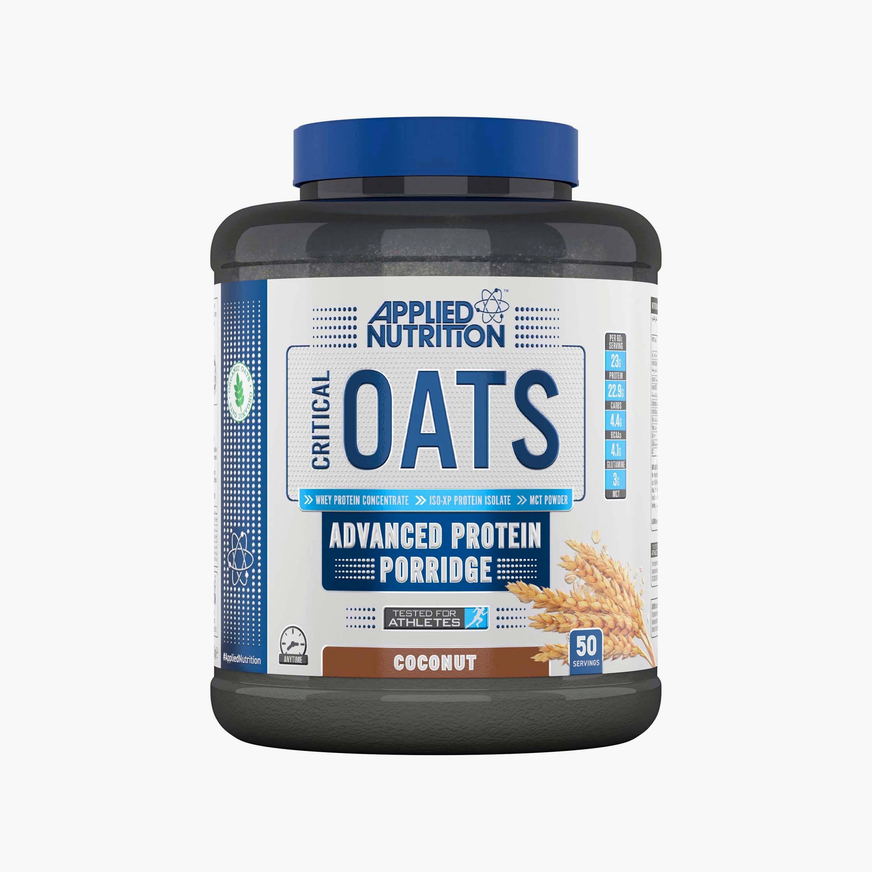 عصيدة بروتين الشوفان الحرجة، 3 كجم (6.6 رطل)، جوزة الهند، من أبلايد نيوترشن-sports-nutrition-proteinbarssnacks-image-1