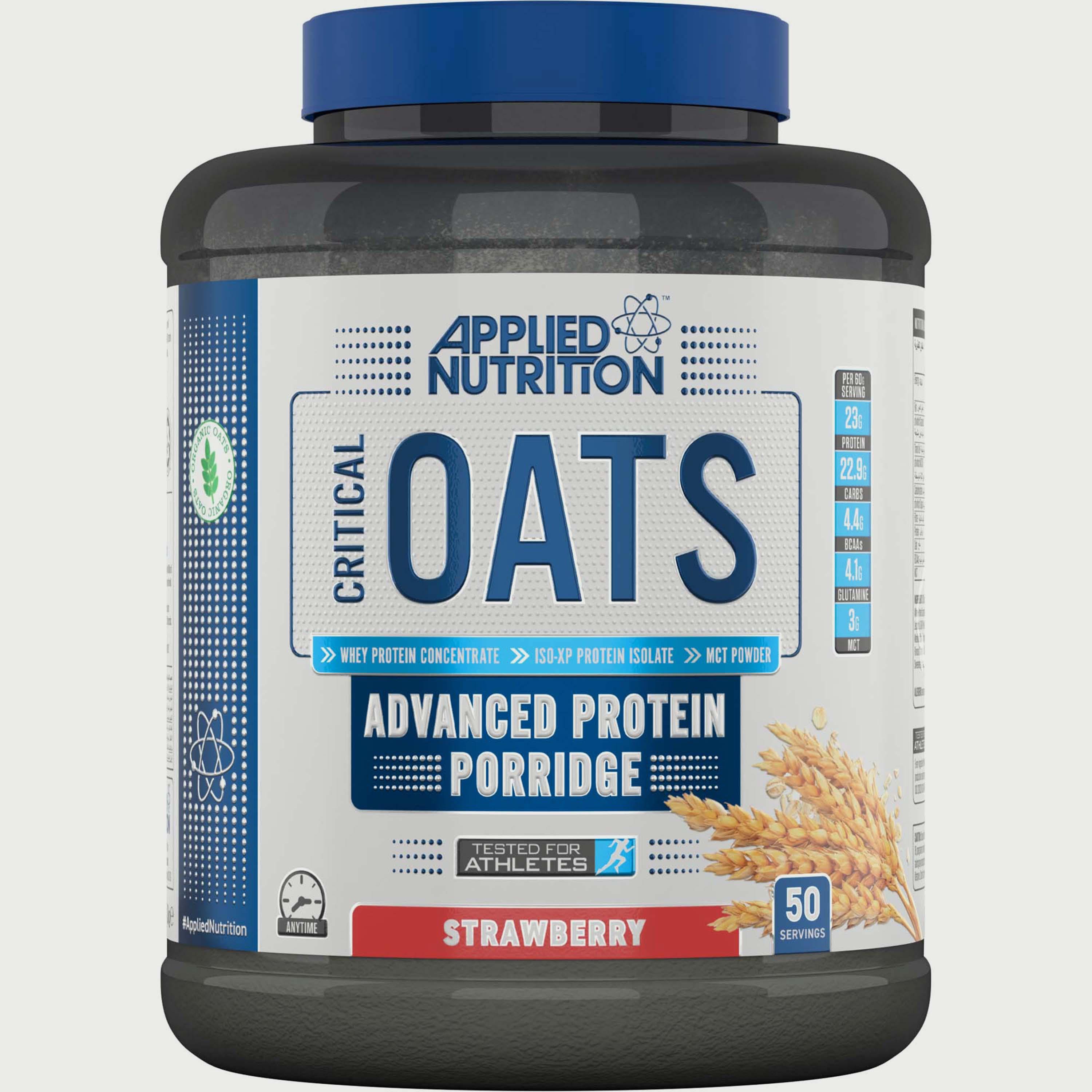 Critical Oats Protein Porridge, 3 Kg (6.6 Lb), Strawberry, Applied Nutrition-sports-nutrition-proteinbarssnacks-image-1