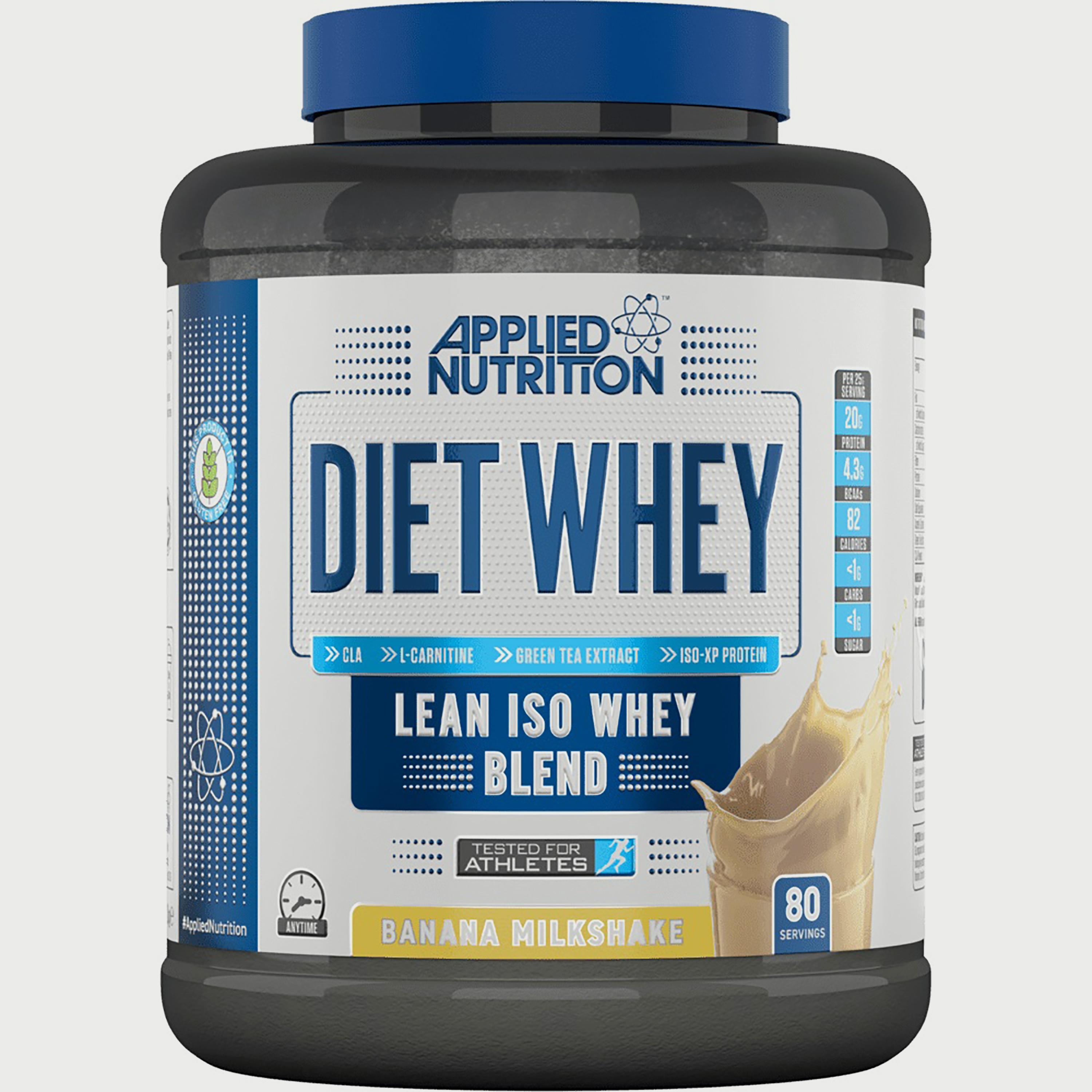 دايت واي أيزو مصل اللبن ، 2 كجم (4.4 رطل) ، ميلك شيك الموز ، من أبلايد نيوترشن-sports-nutrition-proteins-image-1