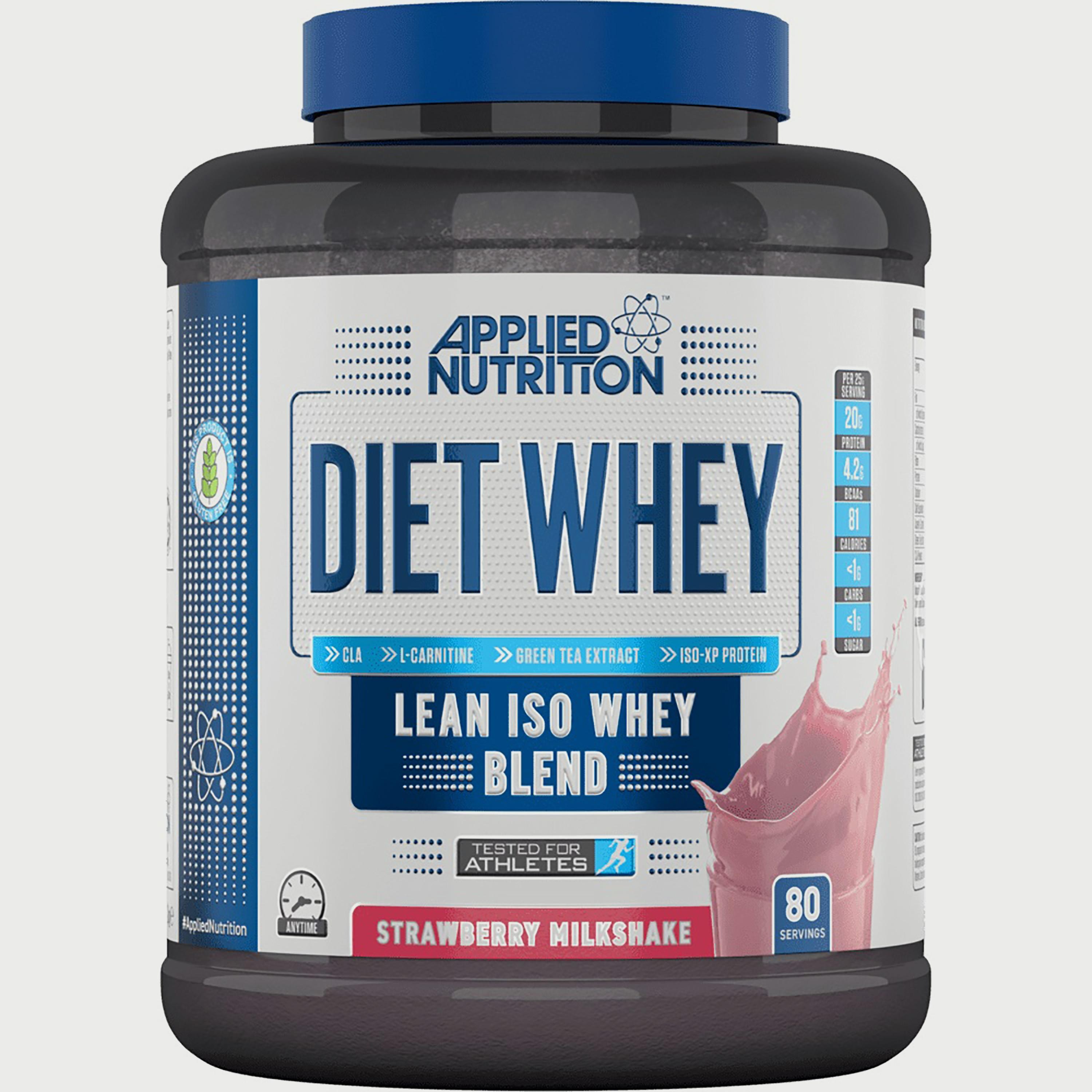 دايت واي أيزو مصل اللبن، 2 كجم (4.4 رطل)، ميلك شيك الفراولة، من أبلايد نيوترشن-sports-nutrition-proteins-image-1