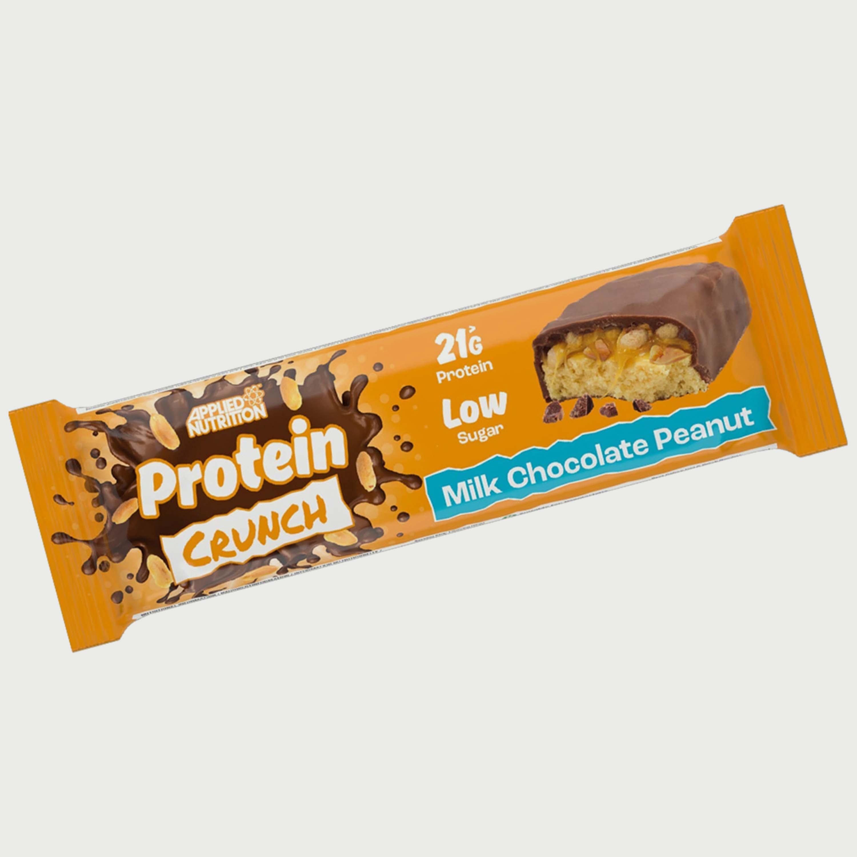 بار بروتين كرانش، 1 بار، شوكولاتة الحليب بالفول السوداني، من ابلايد نيوترشن-sports-nutrition-proteinbarssnacks-image-1