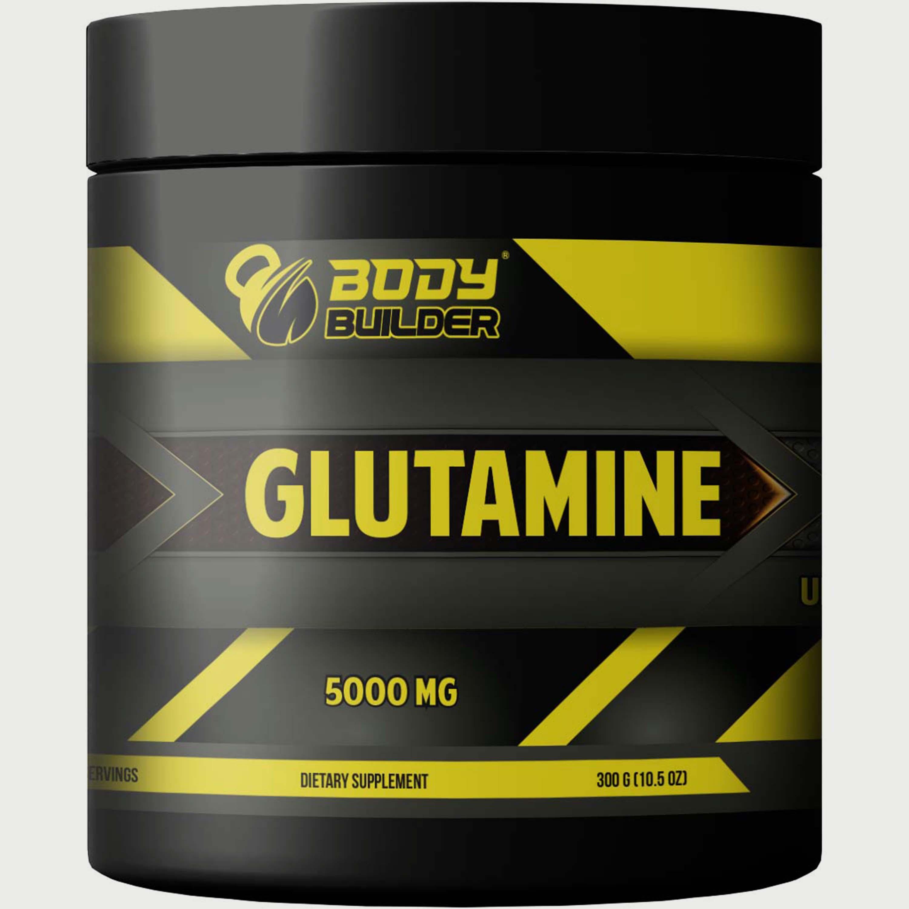 Glutamine, 60, Unflavored, Body Builder-sports-nutrition-prepostworkout-image-1