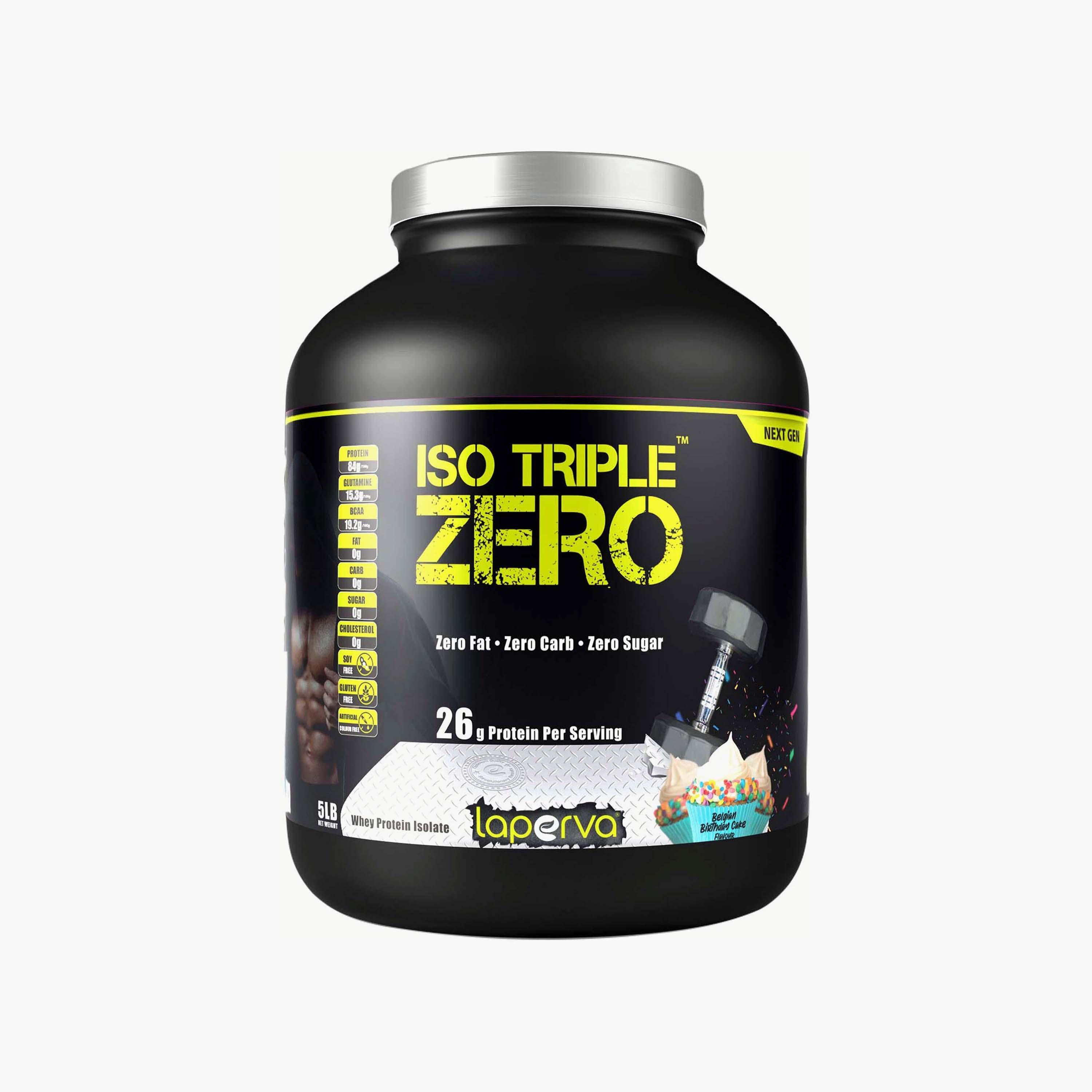  ايزو تربل زيرو الجيل الجديد، 5 رطل (2.2 كجم) ،اكعكة عيد ميلاد بلجيكية، من لابيرفا-sports-nutrition-proteins-image-1