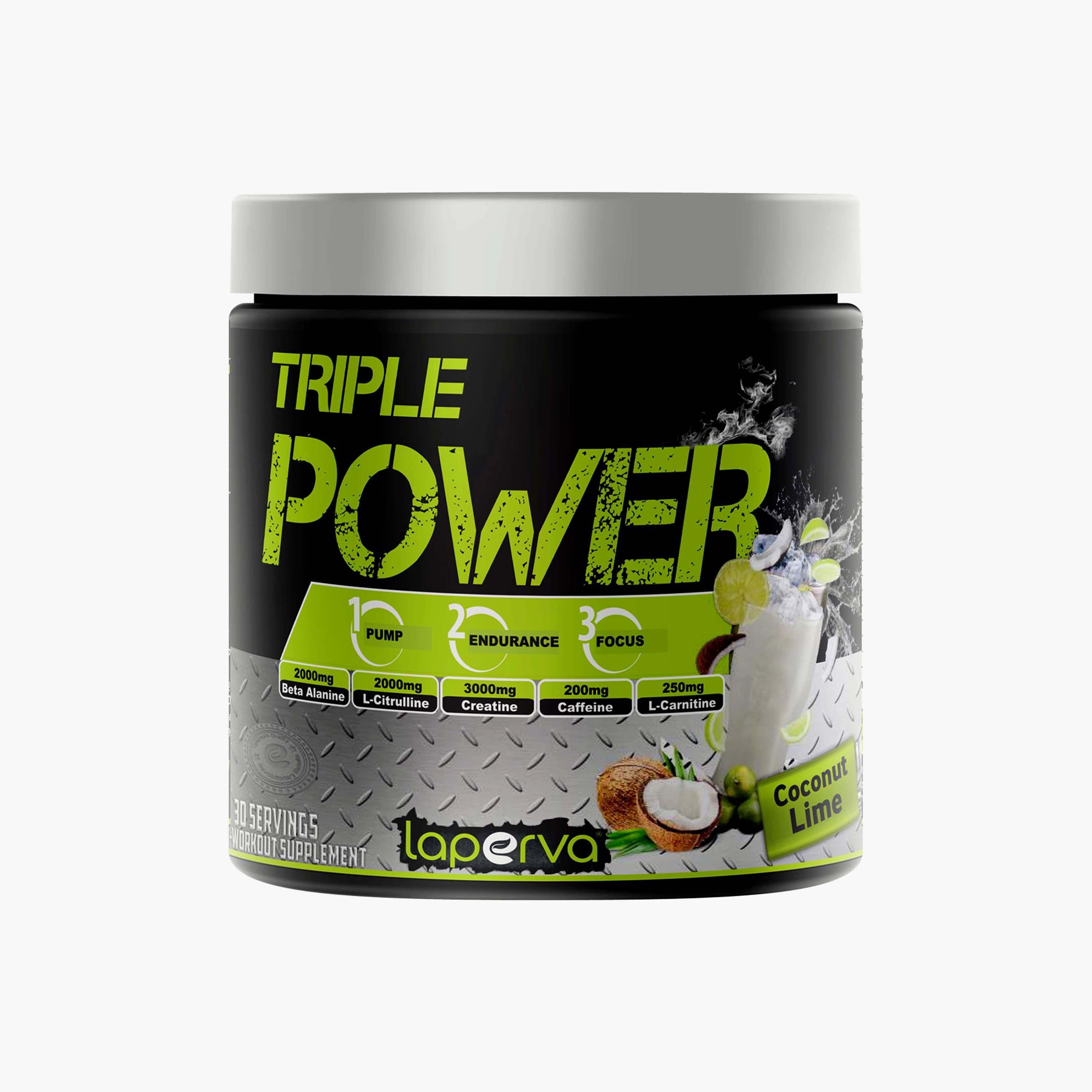 تريبل باور قبل التمرين، 30، جوز الهند والليمون، من لابيرفا-sports-nutrition-prepostworkout-image-1