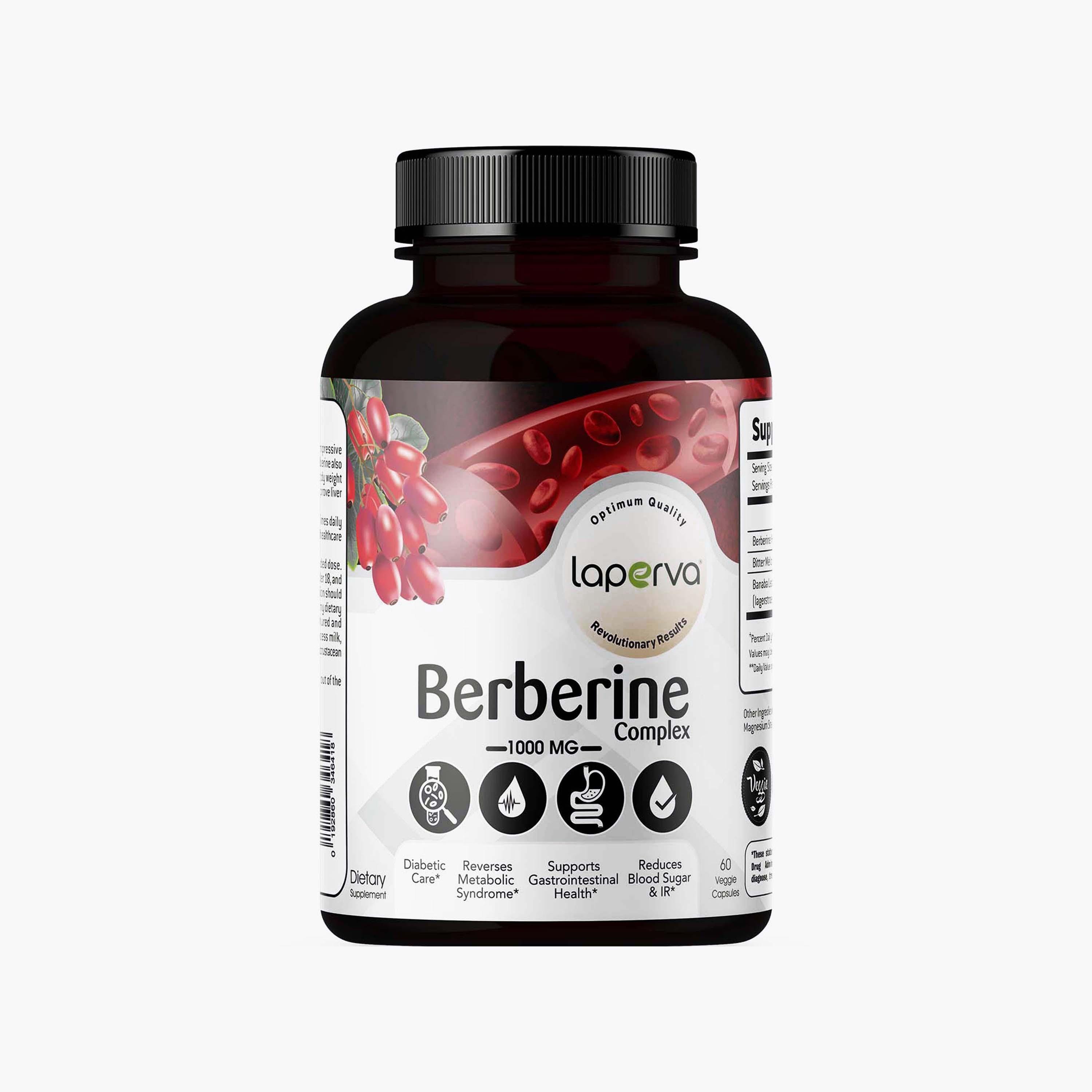 Berberine Complex, 60 Veggie Capsules, 1000 mg, Laperva-sports-nutrition-vitaminshealthsupplements-image-1