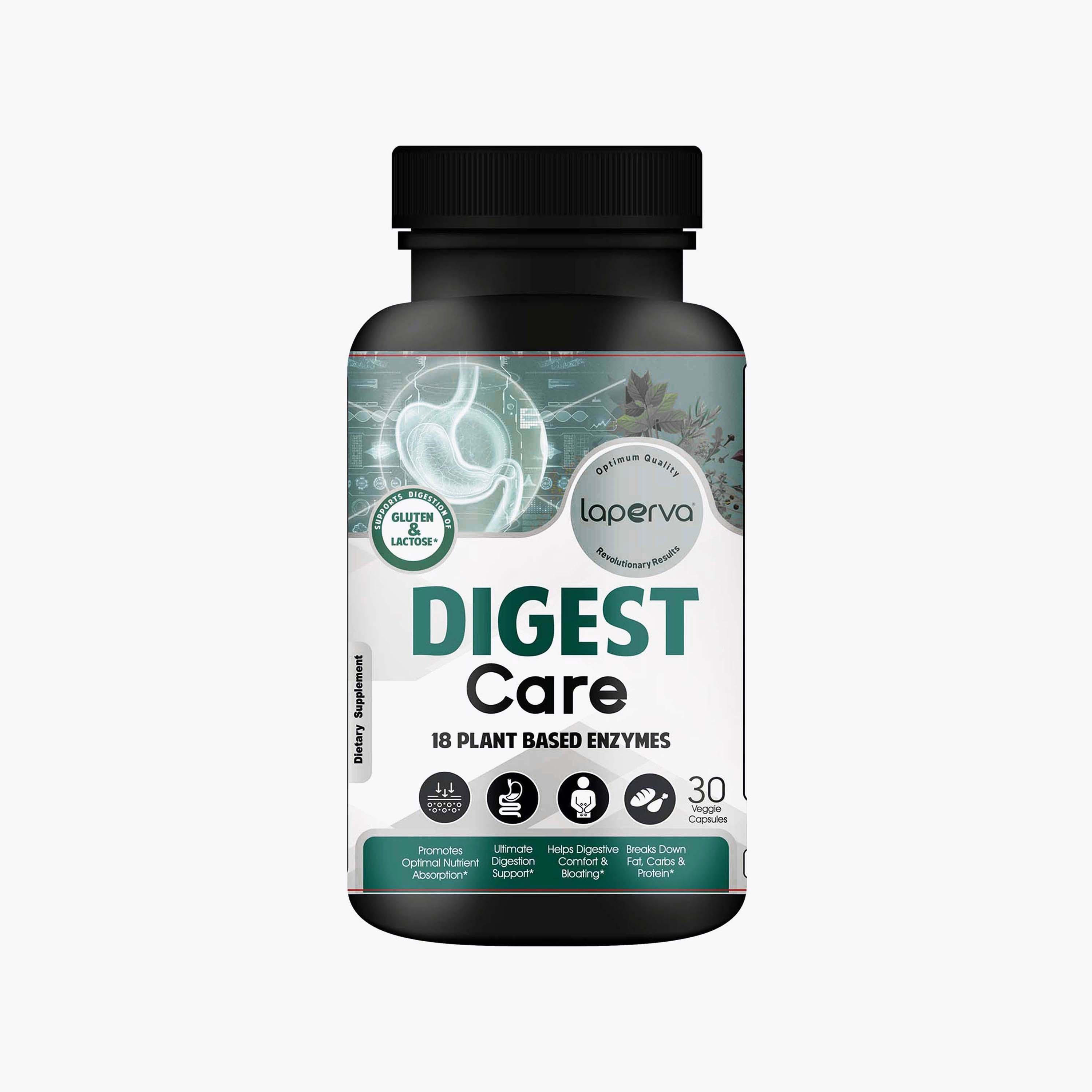 رعاية الهضم 18 إنزيمات نباتية ، 30 كبسولة نباتية ، من لابيرفا-sports-nutrition-vitaminshealthsupplements-image-1