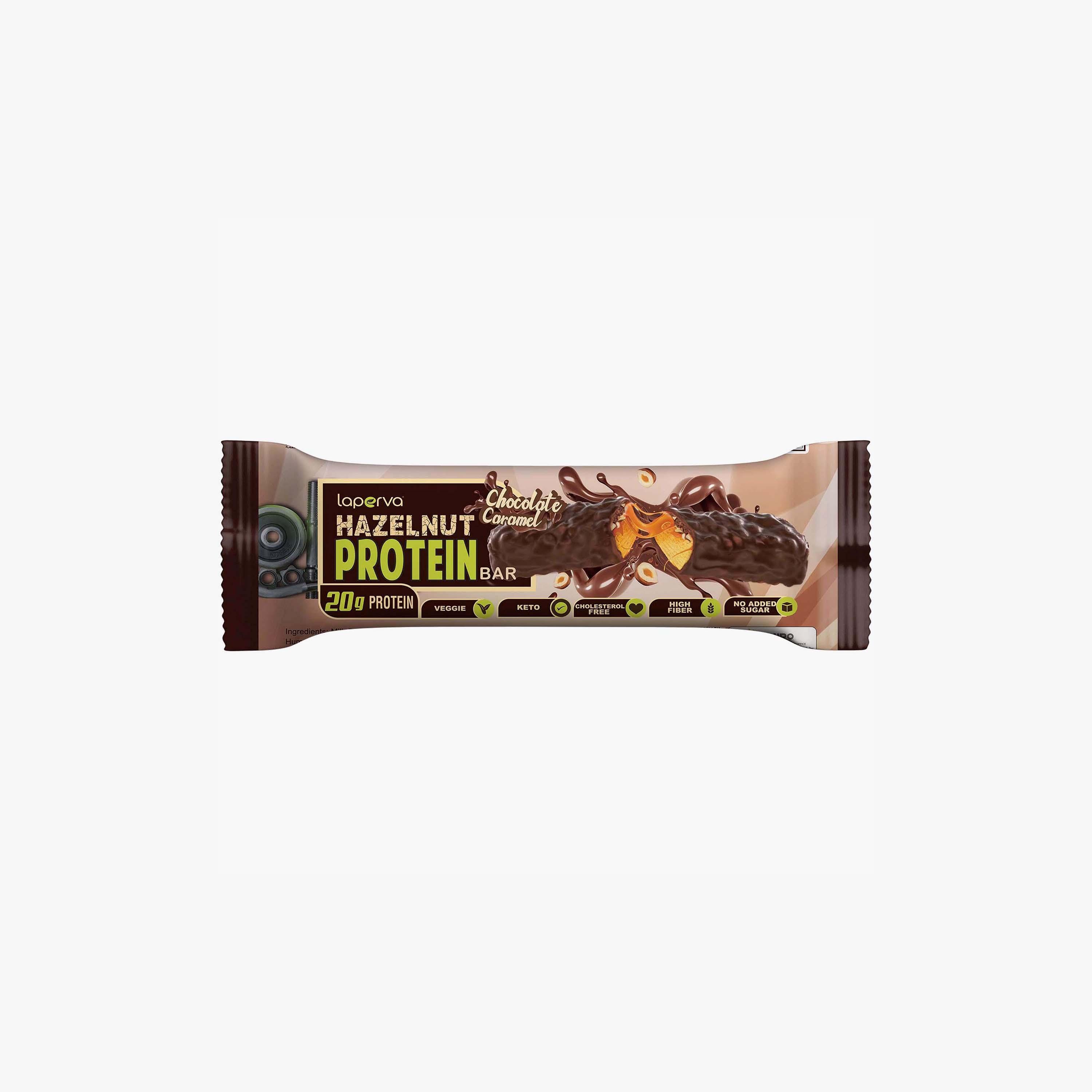 Hazelnut Protein Bar, 1 Bar, Chocolate Caramel, Laperva-sports-nutrition-proteinbarssnacks-image-1