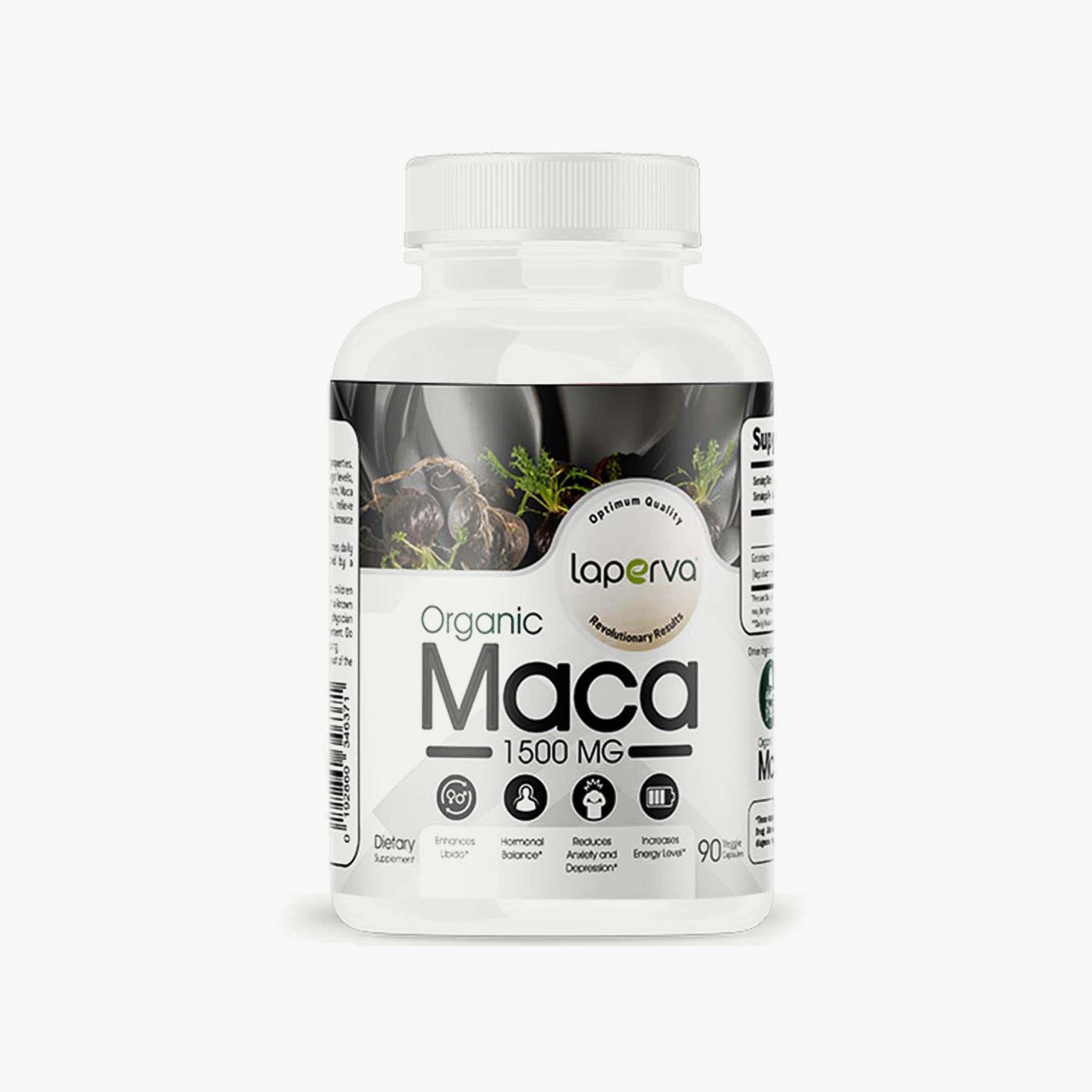 ماكا عضوي، 90 كبسولة نباتية، 1500 مجم، من لابيرفا-sports-nutrition-vitaminshealthsupplements-image-1