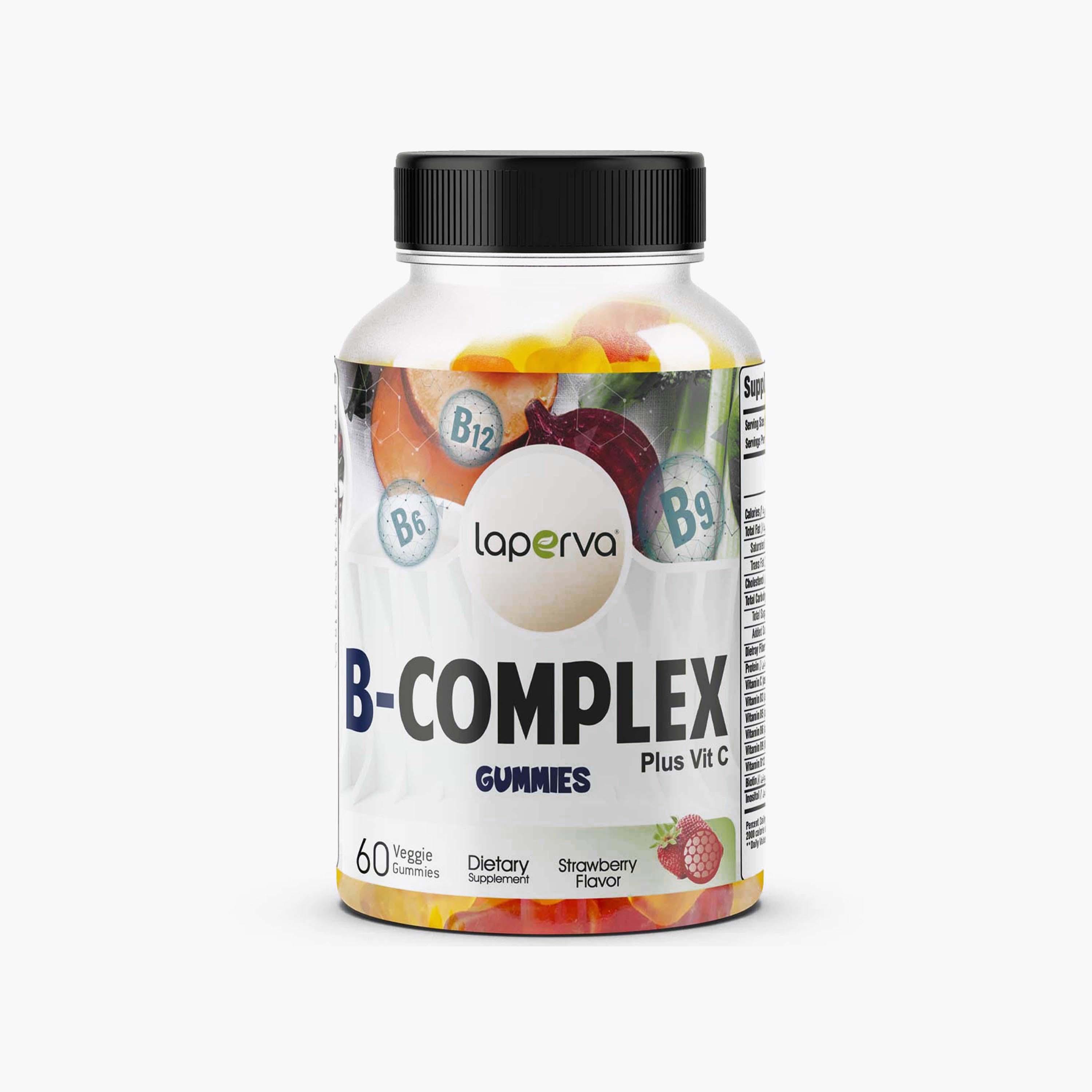 Buy Vitamin B Complex Gummies, 60 Veggie Gummies, Strawberry, Laperva ...