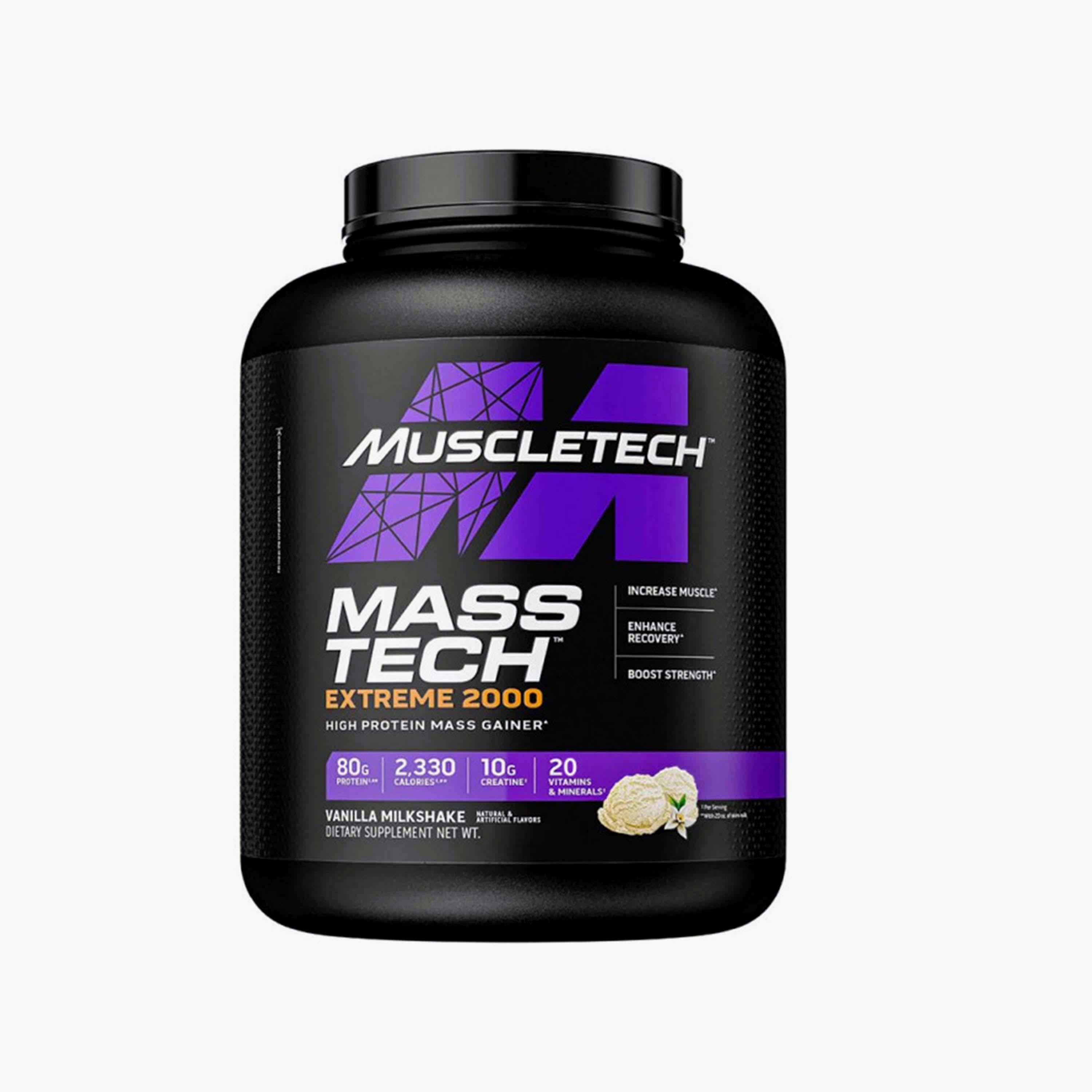 Mass Tech Extreme 2000, 6 Lb (2.7 Kg), Vanilla Milkshake, Muscletech-sports-nutrition-proteins-image-1