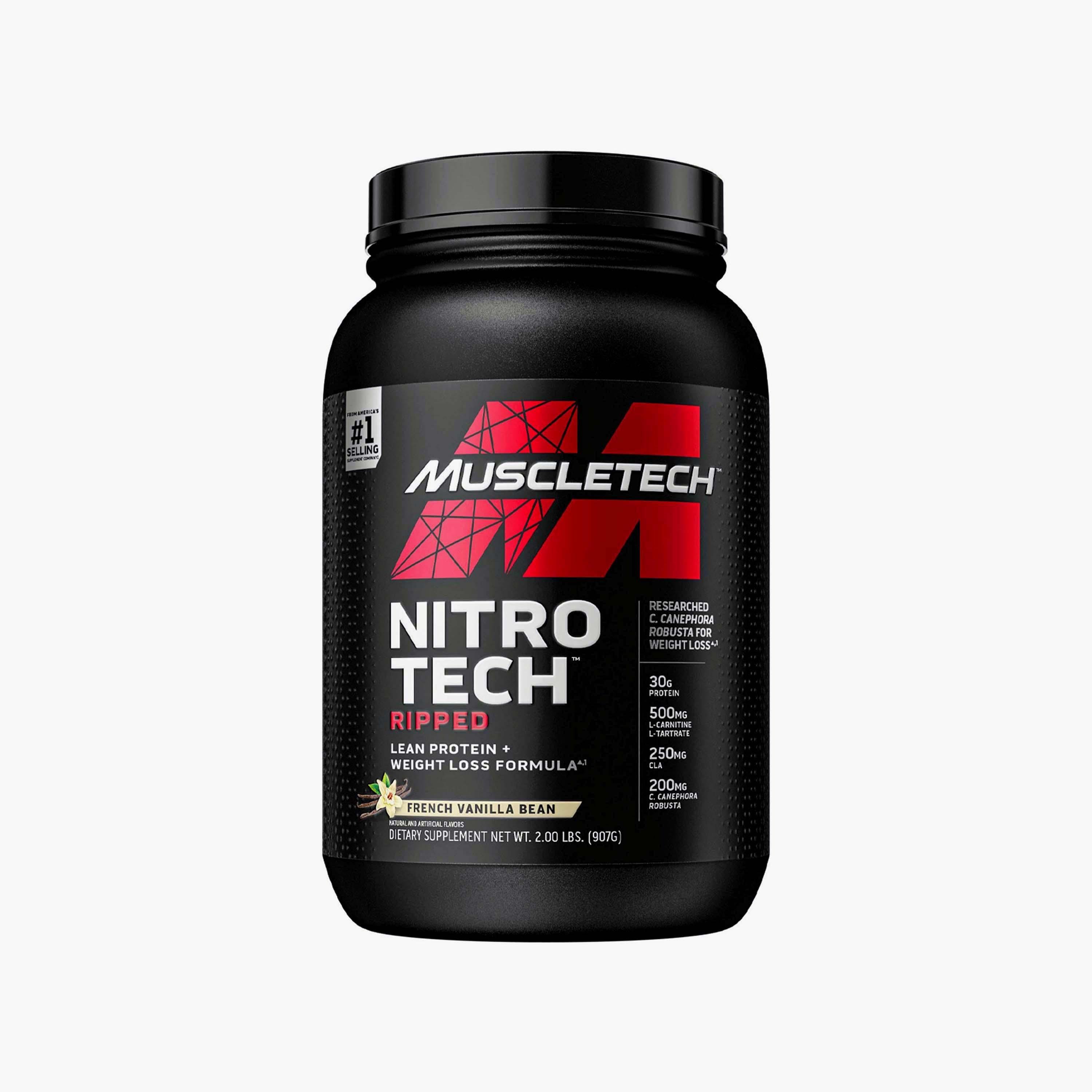 نيترو تك ريبيد، 2 رطل (0.9 كجم)، حبوب الفانيليا الفرنسية، من مسل تك-sports-nutrition-proteins-image-1