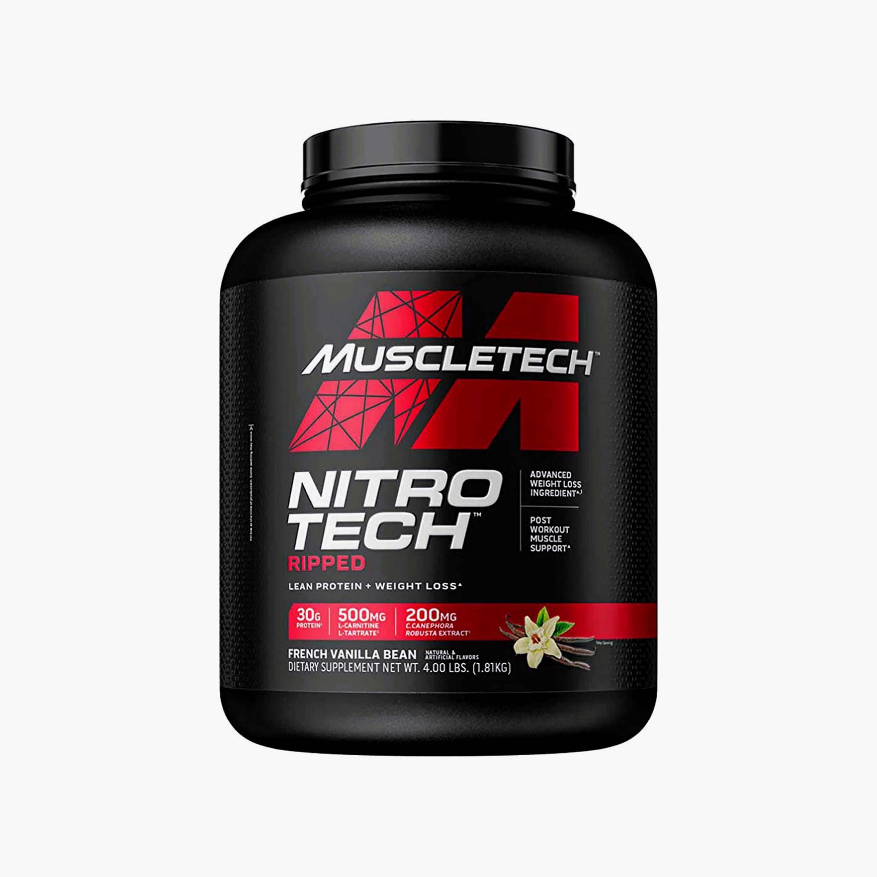 Nitro Tech Ripped, 4 Lb (1.8 Kg), French Vanilla Bean, Muscletech-sports-nutrition-proteins-image-1