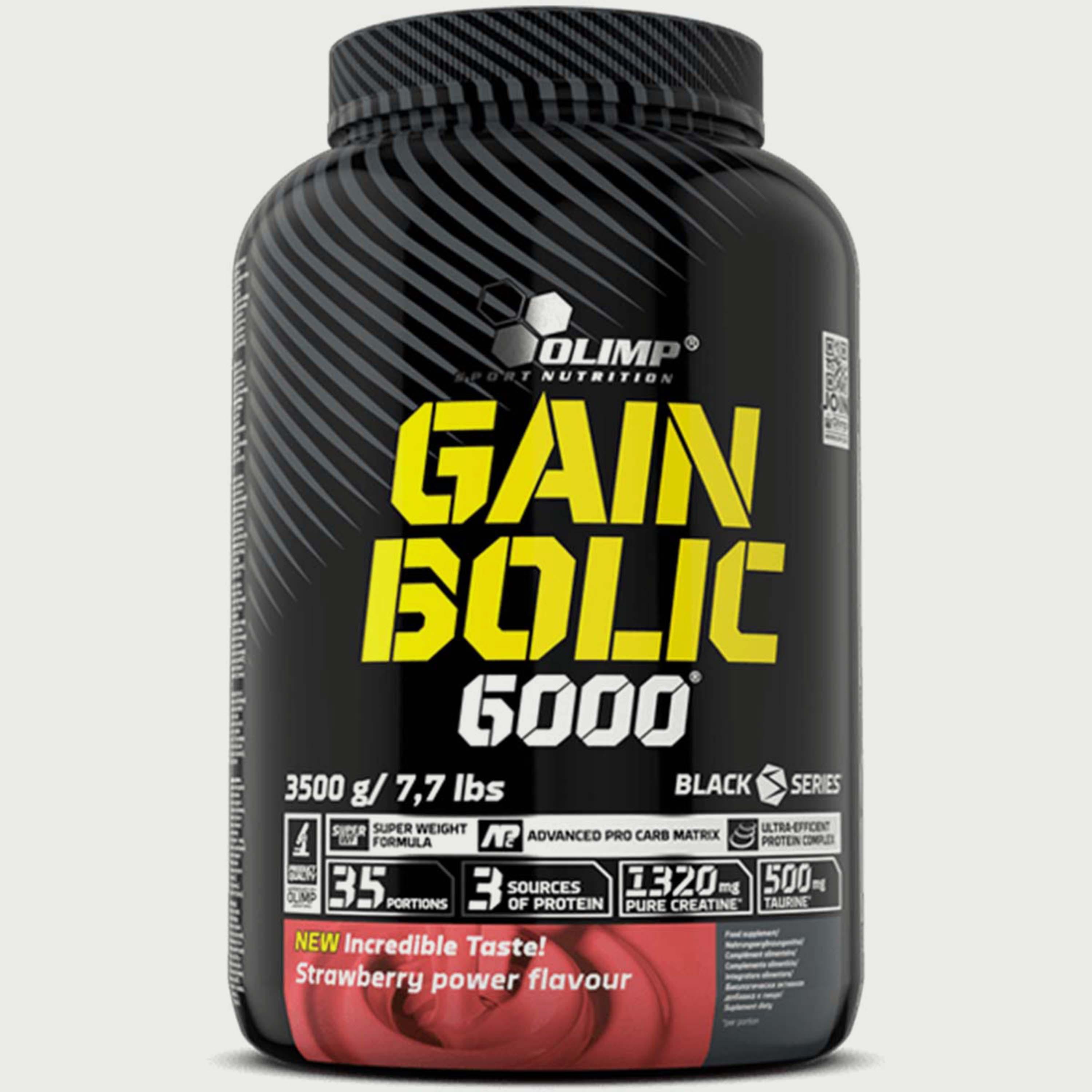 Gain Bolic 6000, 7.7 Lb (3.2 Kg), Strawberry, Olimp Sport Nutrition-sports-nutrition-proteins-image-1