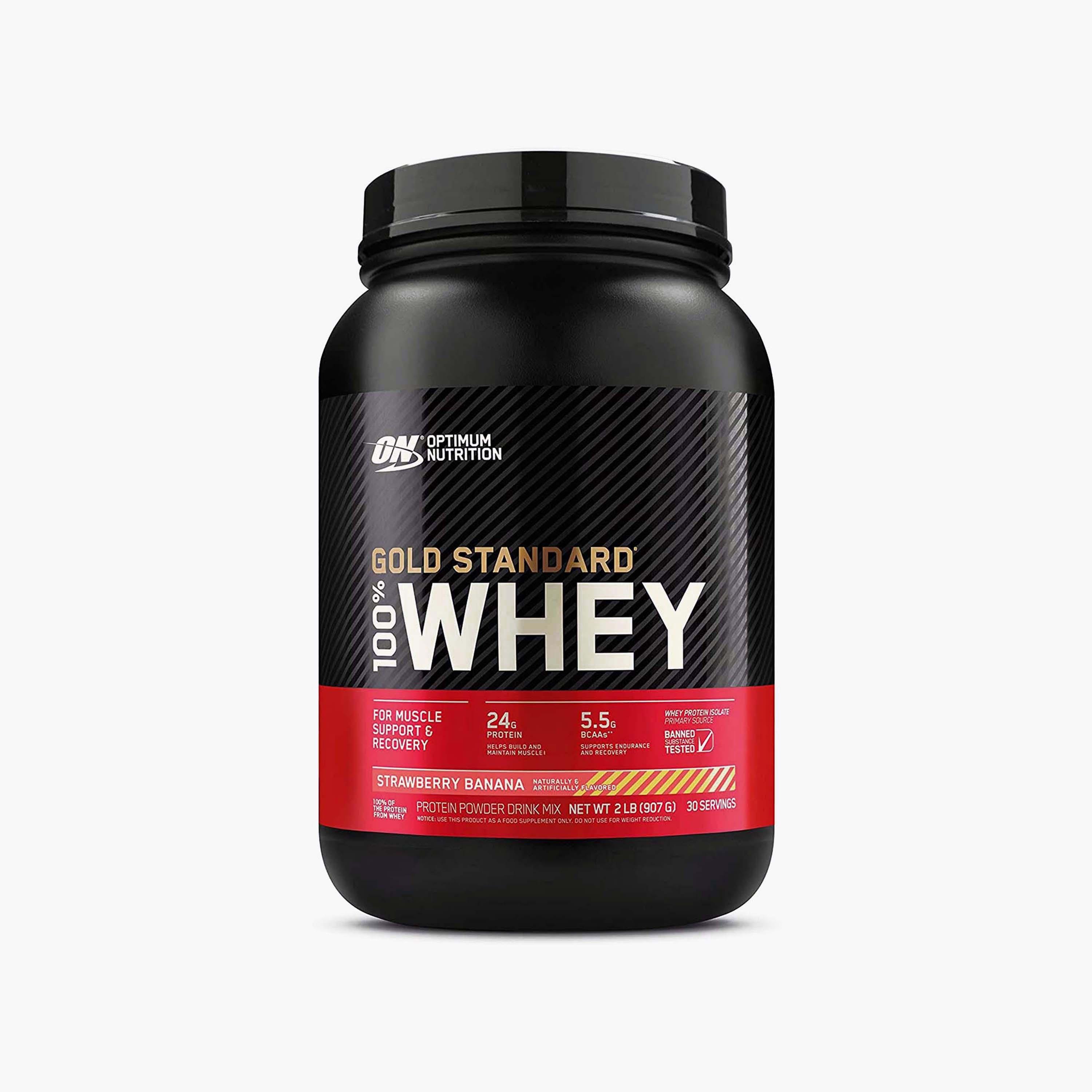 بروتين مصل الحليب جولد ستاندرد، 2 رطل (0.9 كجم)، الفراولة، من أوليمب سبورت نيوترشن-sports-nutrition-proteins-image-1