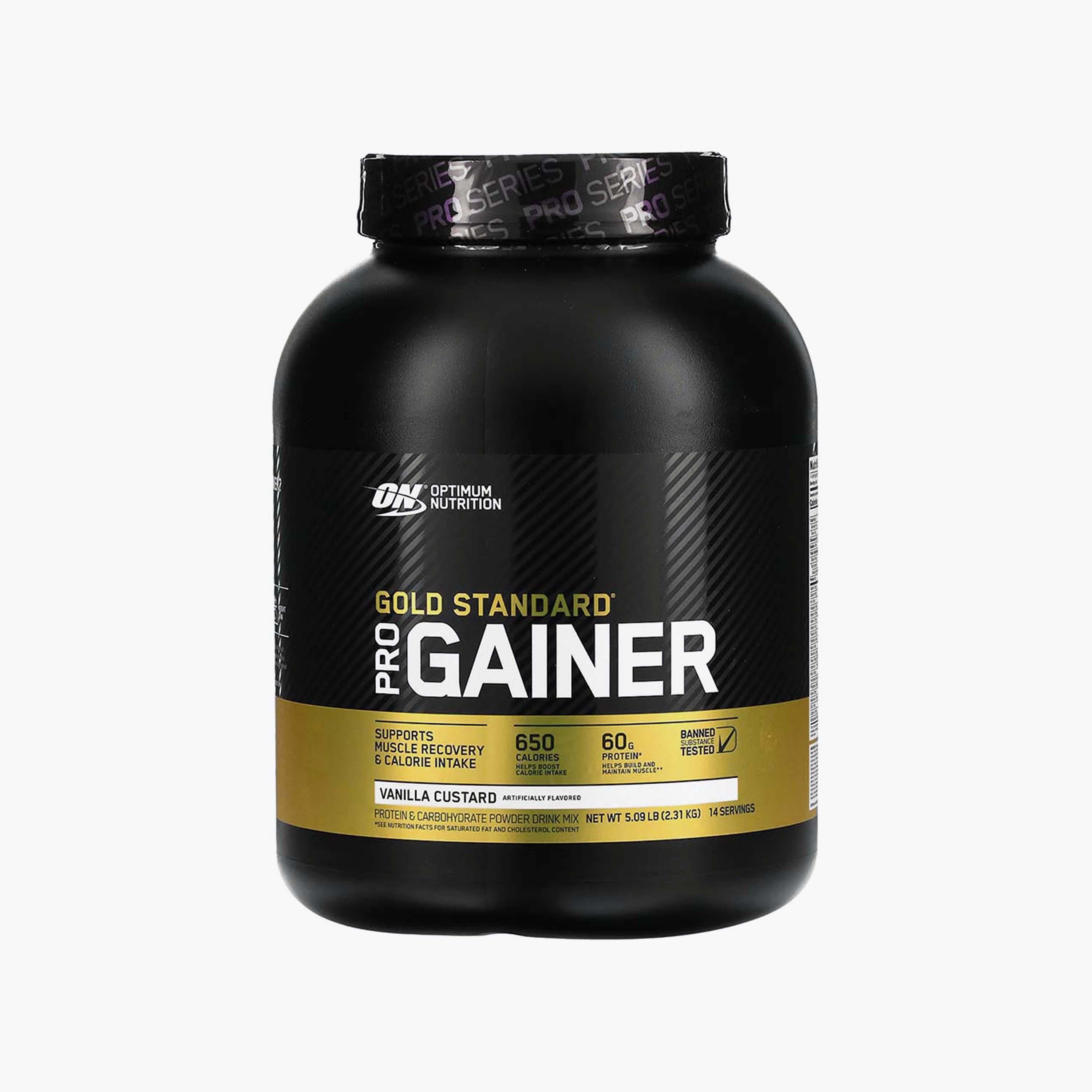 جولد ستاندرد برو جينر، 5 رطل (2.2 كجم)، كاسترد بالفانيليا، من اوبتيموم نوتريشن-sports-nutrition-proteins-image-1