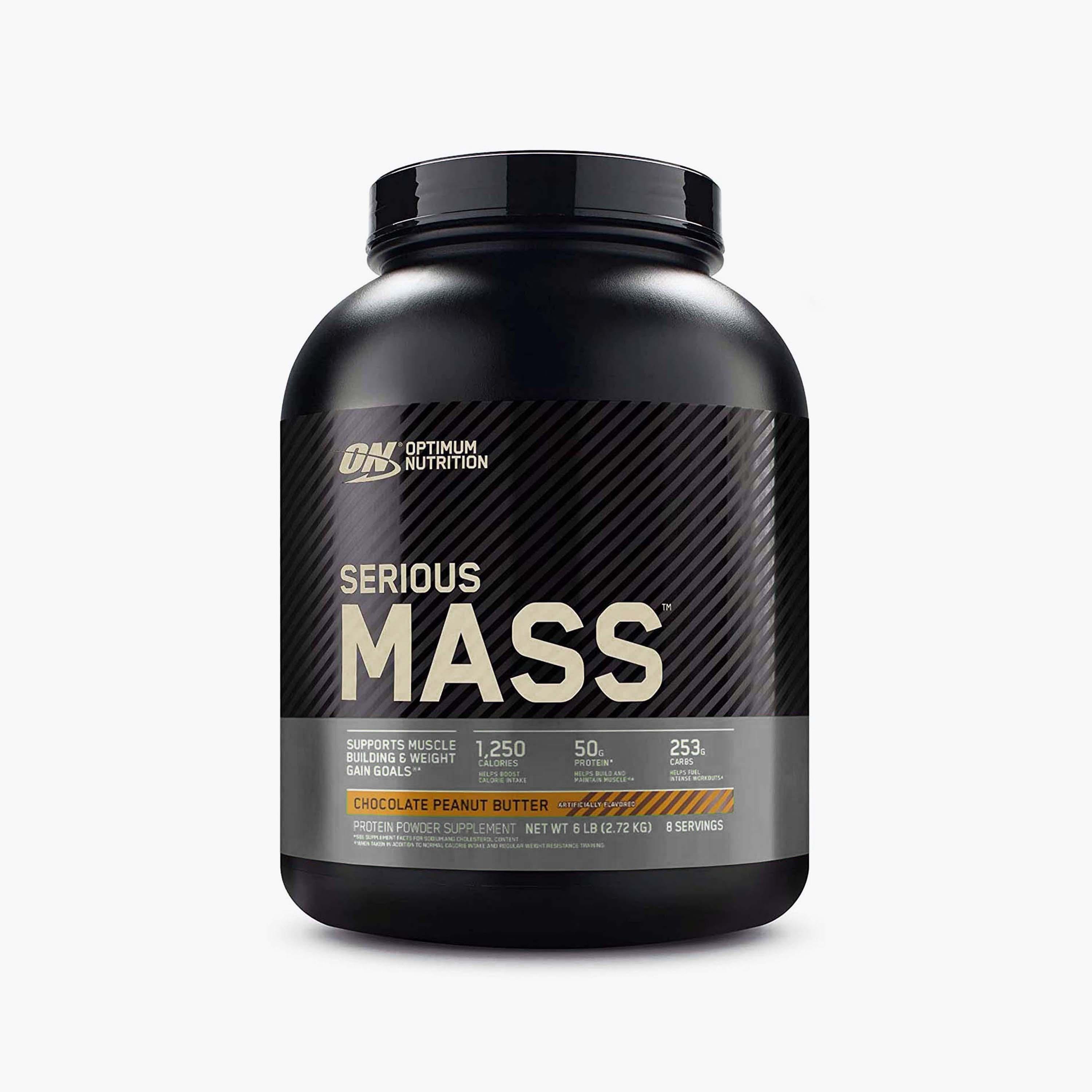 سيريوس ماس ، 6 رطل (2.7 كجم) ، شوكولاتة زبدة الفول السوداني ، من اوبتيموم نيوتريشن-sports-nutrition-proteins-image-1