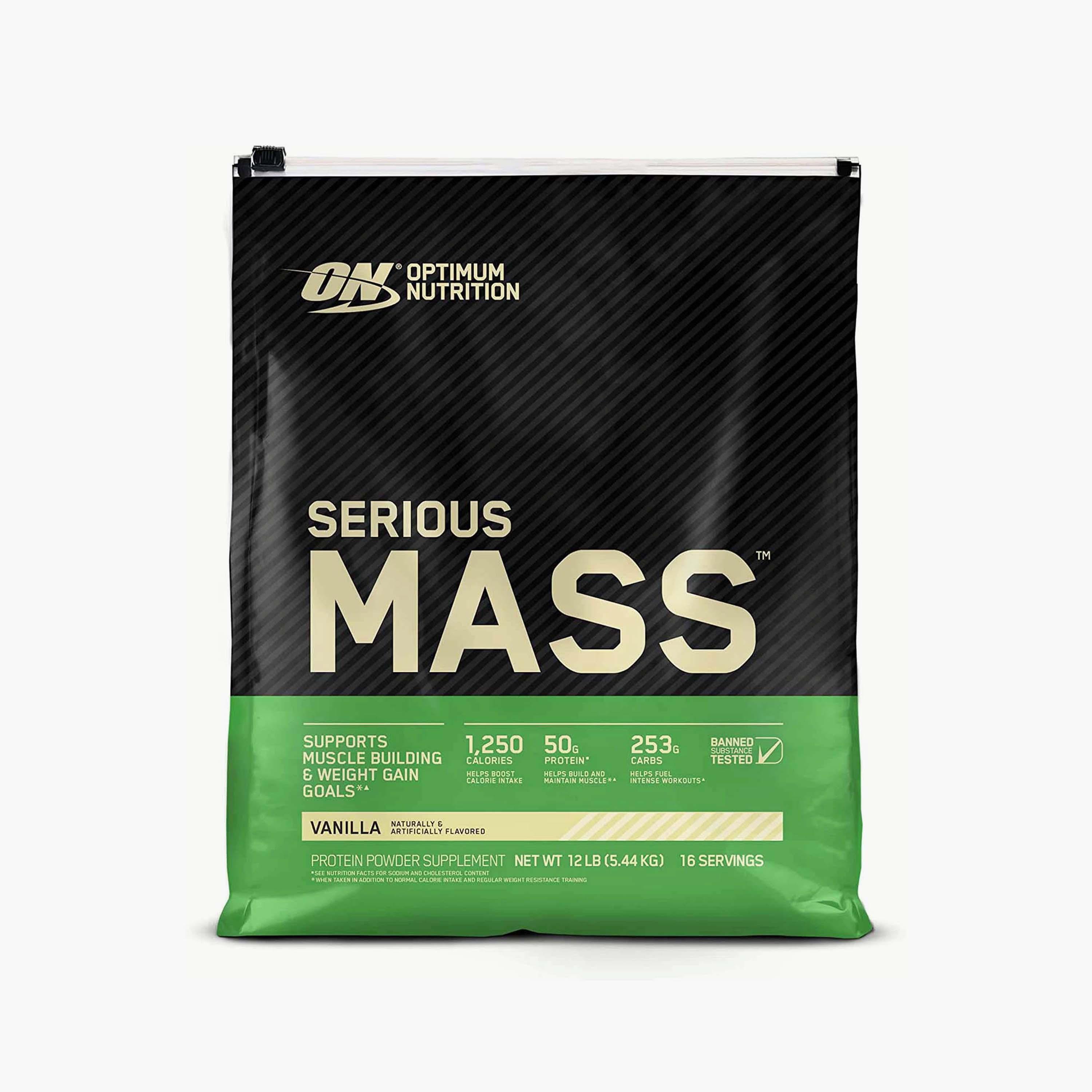Serious Mass, 12 Lb (5.4 Kg), Vanilla, Optimum Nutrition-sports-nutrition-proteins-image-1