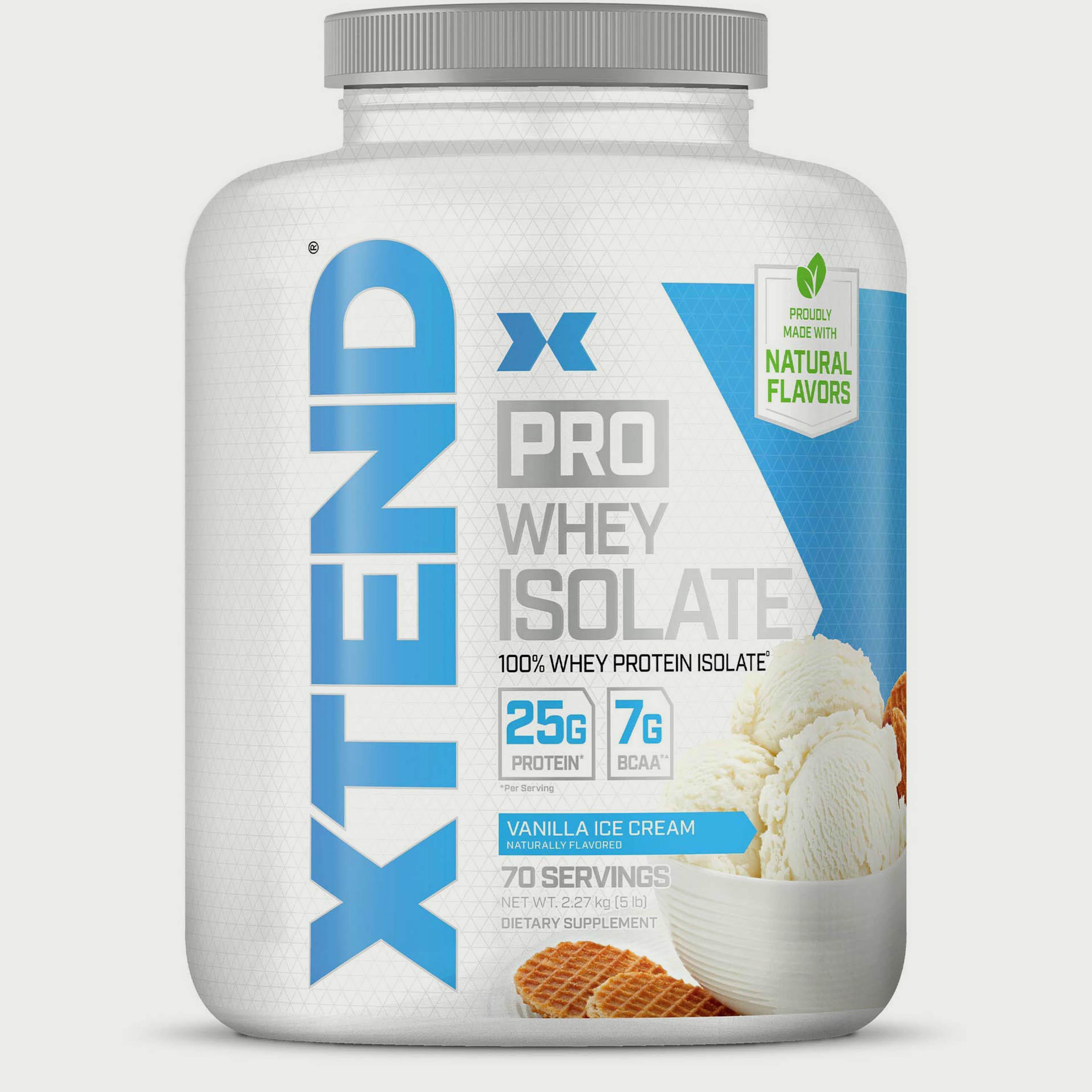 مصل الحليب المعزول برو، 5 رطل (2.2 كجم)، آيس كريم الفانيليا، من إكستيند-sports-nutrition-proteins-image-1