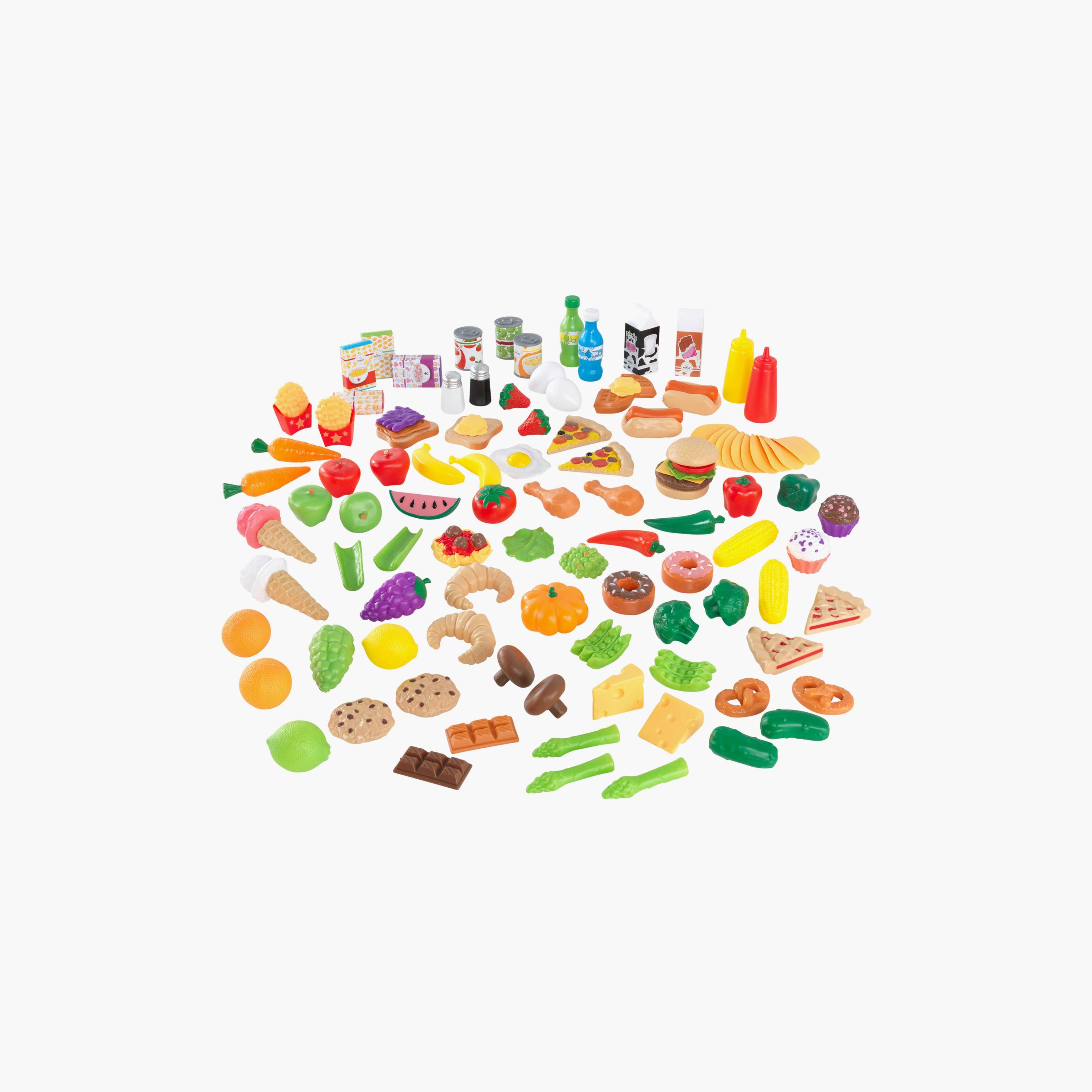 KidKraft 115-Piece Deluxe Tasty Treats Pretend Play Food Set - 3 Years+-toys-roleplay-kitchensets-image-1