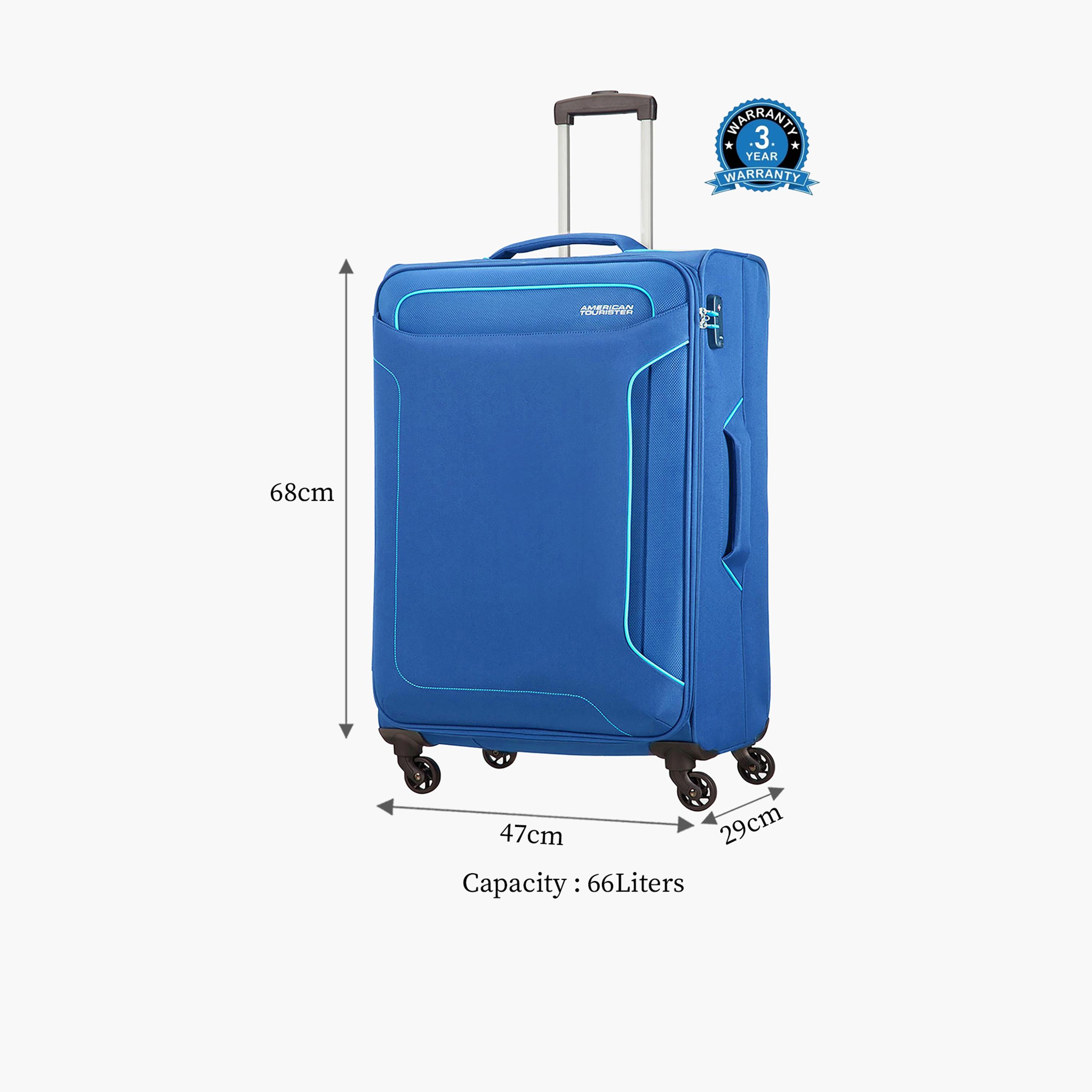 American Tourister Holiday 68 CM Medium Check-in Polyester Blend Softcase 4-Wheeler Trolley Bag | LE441002-travel-luggagesandbags-luggage-image-2