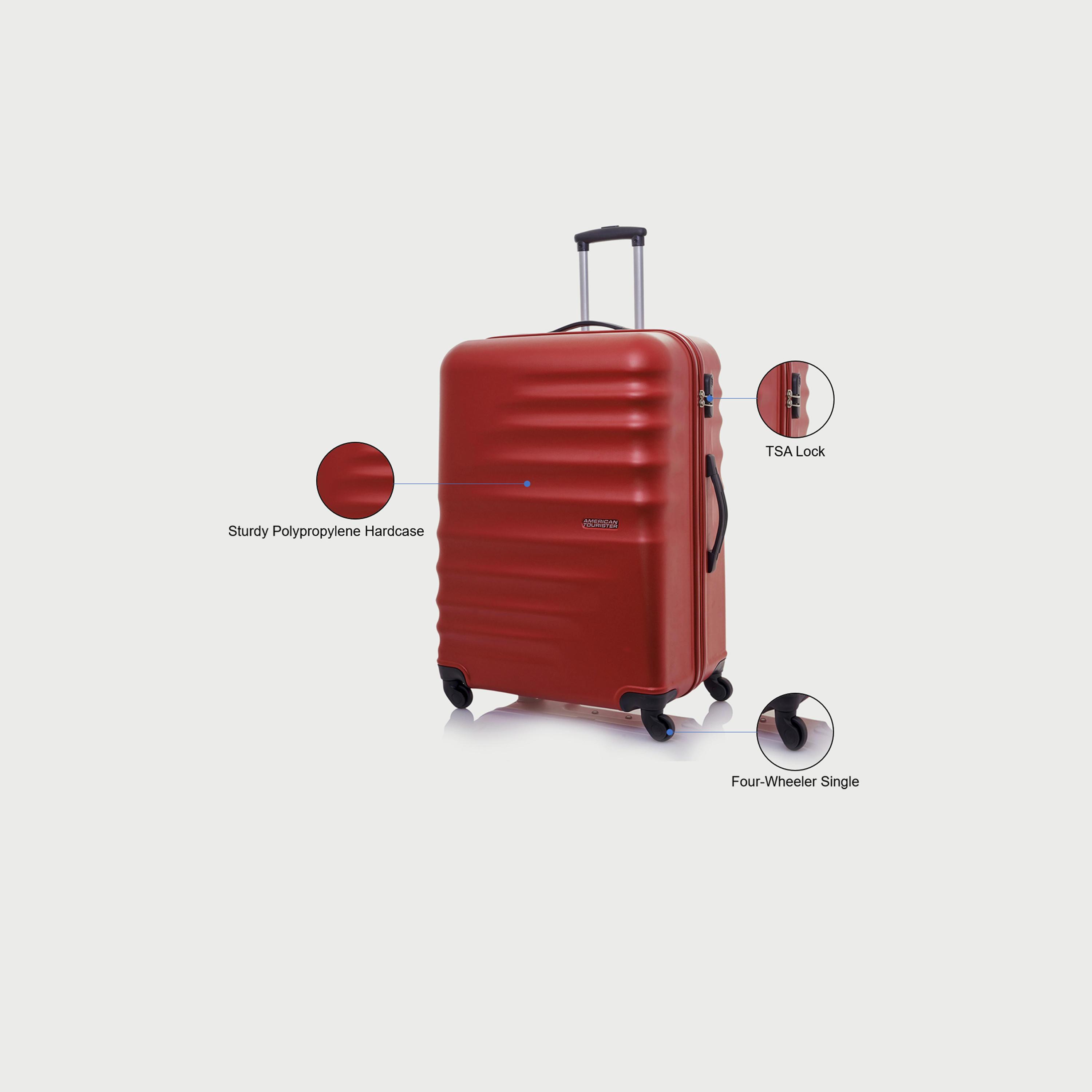 American Tourister Preston 67 CM Medium Check-in Polypropylene Hardcase 4-Wheeler Spinner Trolley Bag with TSA Lock-travel-luggagesandbags-luggage-image-3