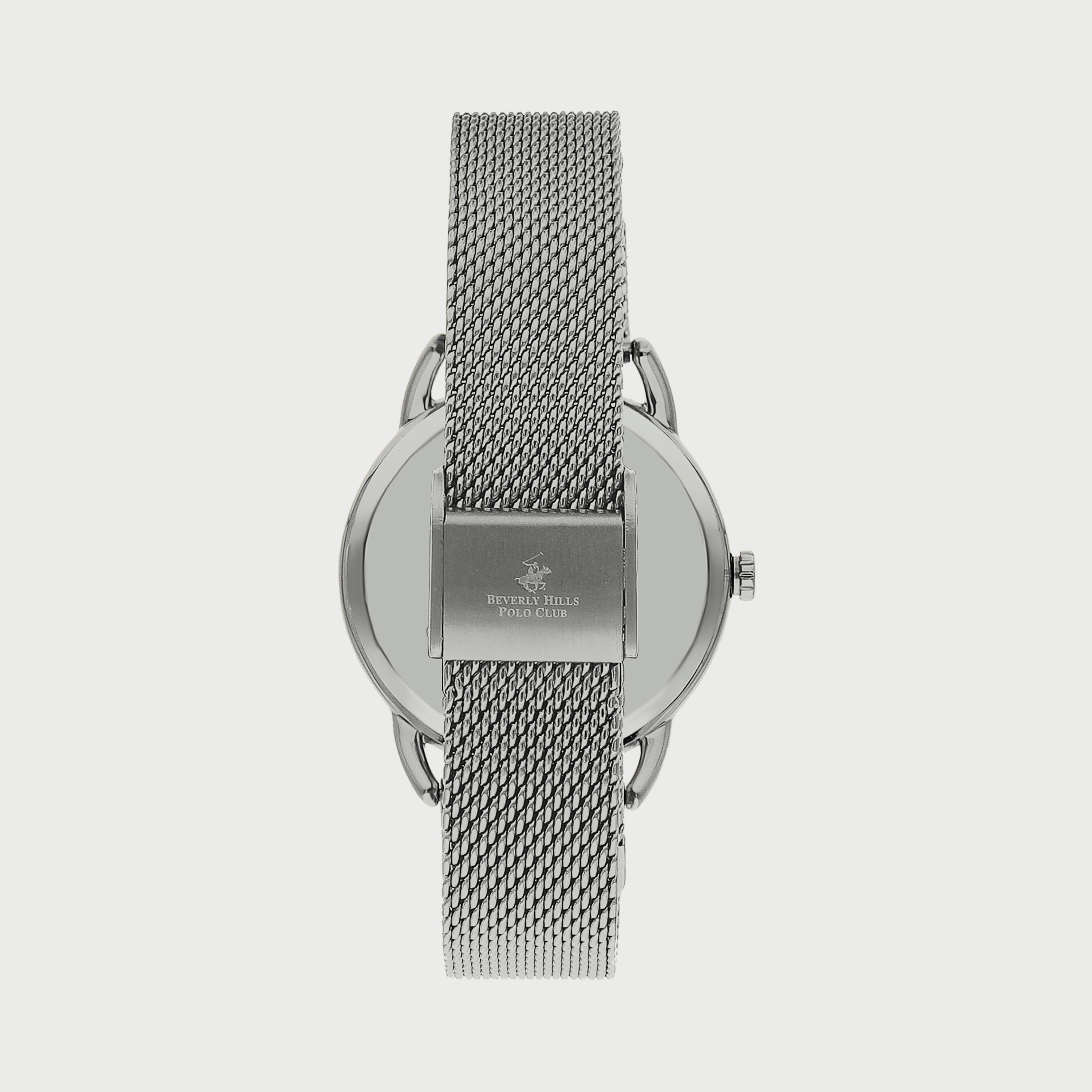 BP3299C350 ساعة يد أنالوج للنساء بلون فضي وسوار شبكي من بيفرلي هيلز بولو كلوب -women-watchesandjewellery-watches-image-3
