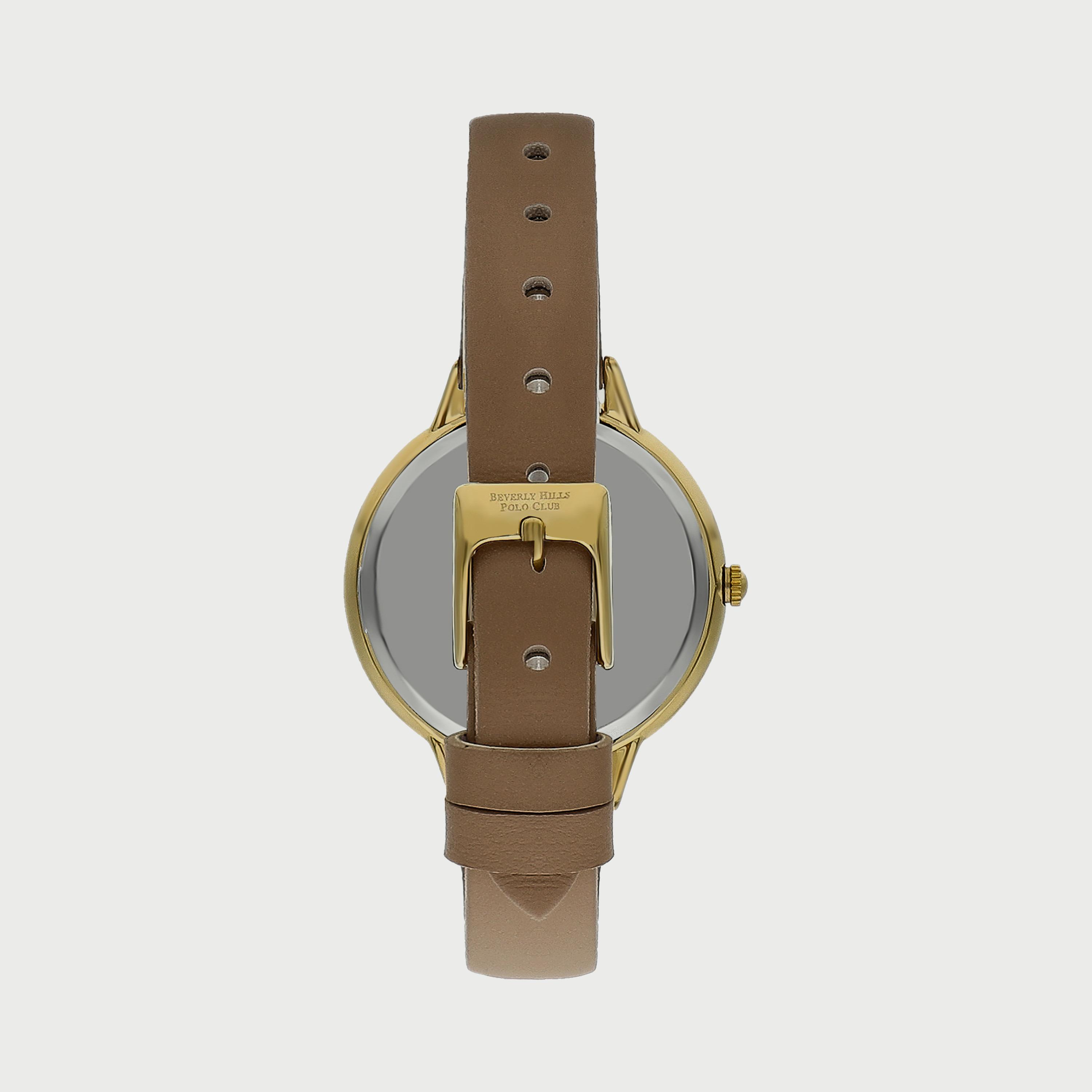  BP3306X125 ساعة يد أنالوج للنساء بلون بني وسوارجلدي من بيفرلي هيلز بولو كلوب -women-watchesandjewellery-watches-image-3