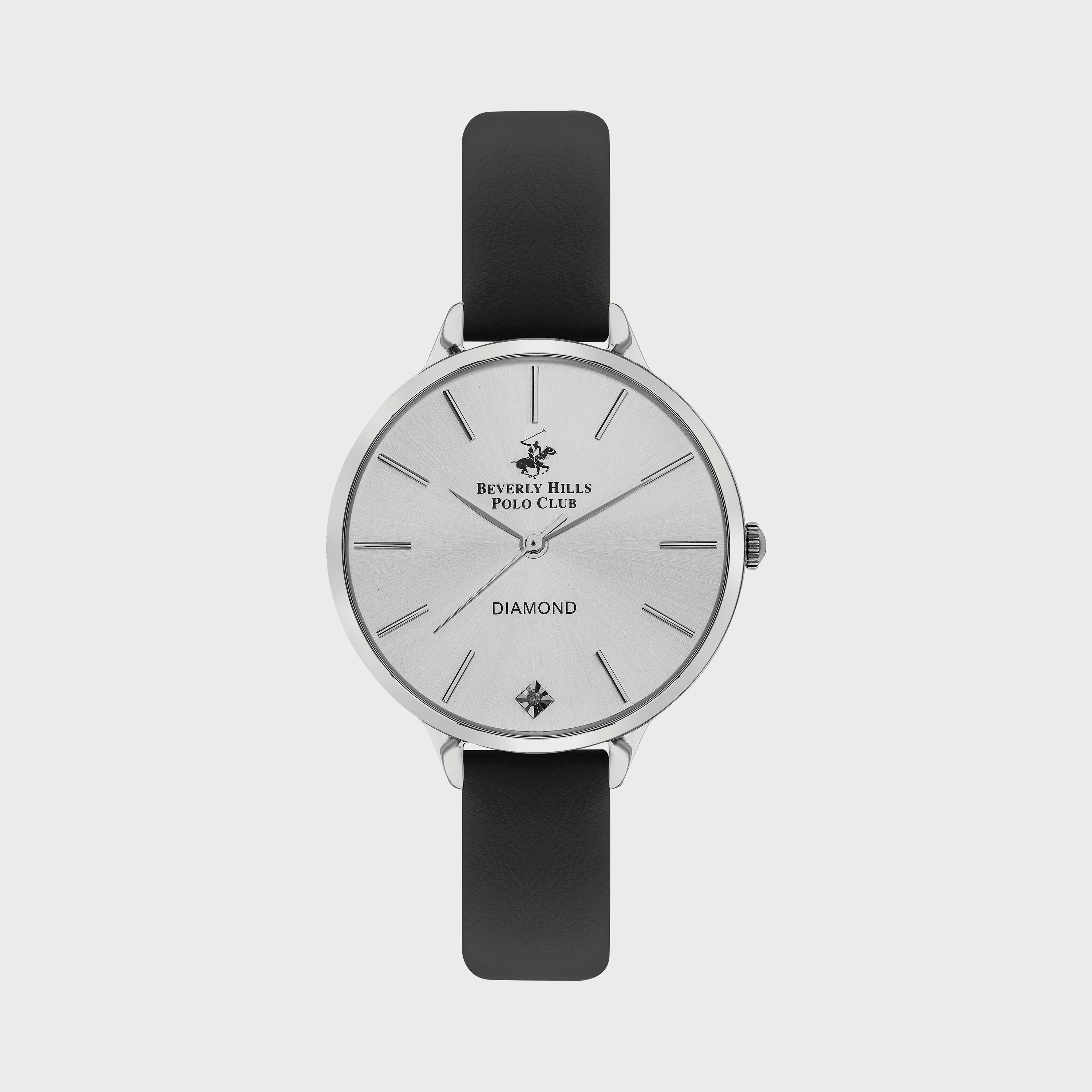  BP3306X331 ساعة يد أنالوج للنساء بلون أسود وسوار جلدي من بيفرلي هيلز بولو كلوب -women-watchesandjewellery-watches-image-1