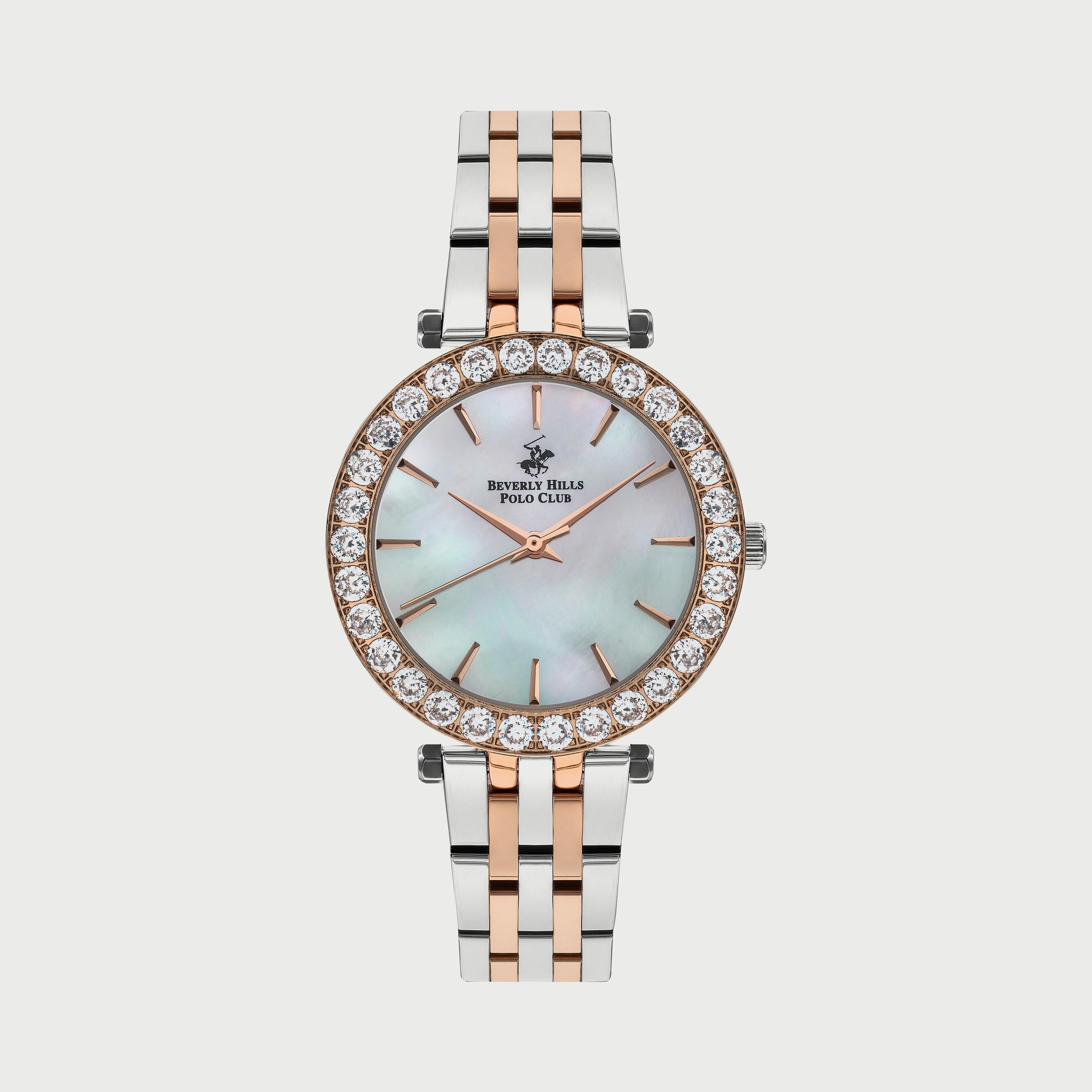 Beverly Hills Polo Club Women's Silver & Rose Gold Analog Stainless Steel Strap Watch - BP3340C520-women-watchesandjewellery-watches-image-1