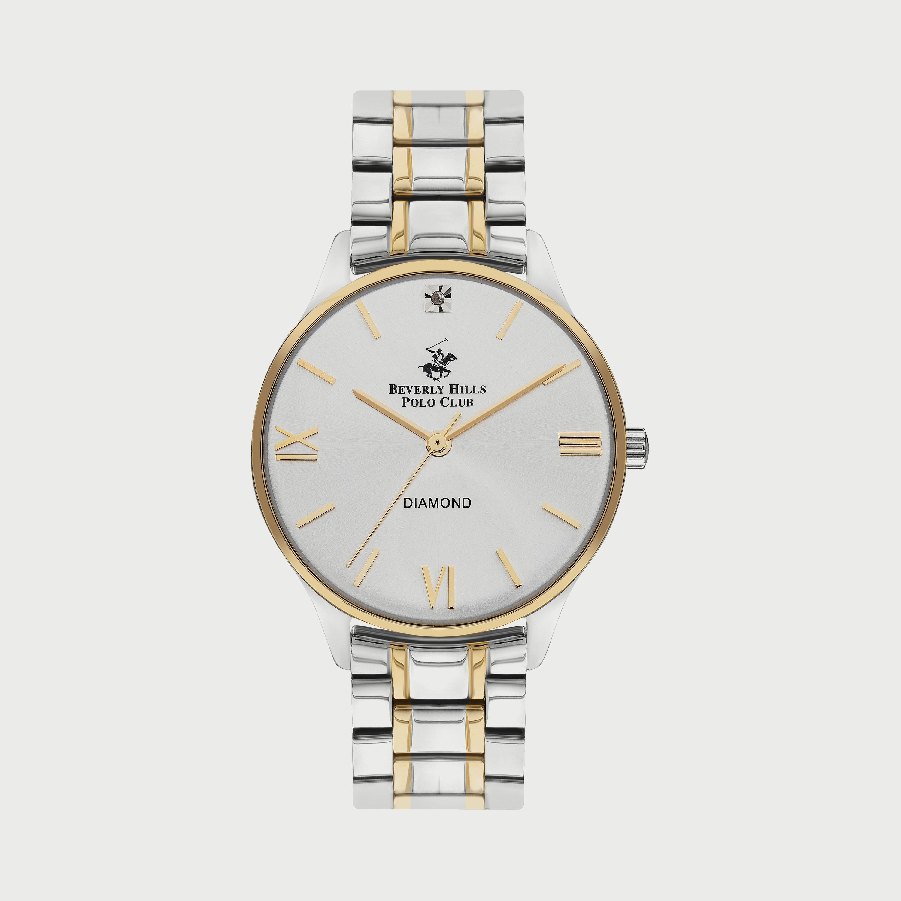Beverly Hills Polo Club Women's Silver & Gold Analog Stainless Steel Strap Watch - BP3348X230 | 35 MM-women-watchesandjewellery-watches-image-1