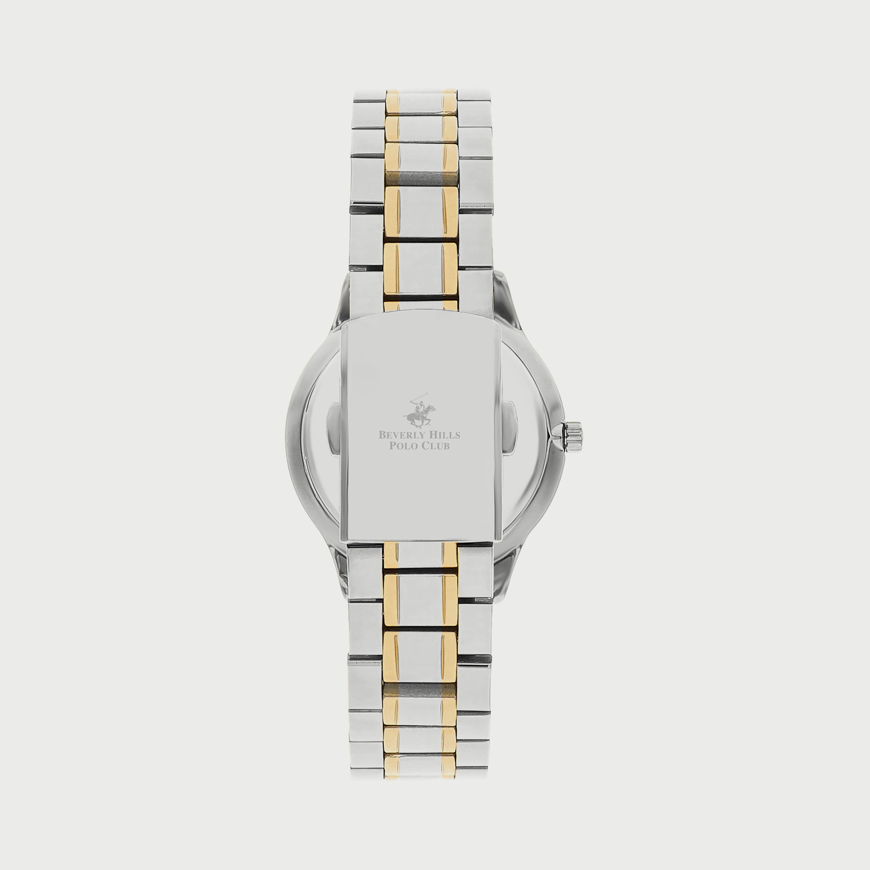 Beverly Hills Polo Club Women's Silver & Gold Analog Stainless Steel Strap Watch - BP3348X230 | 35 MM-women-watchesandjewellery-watches-image-3