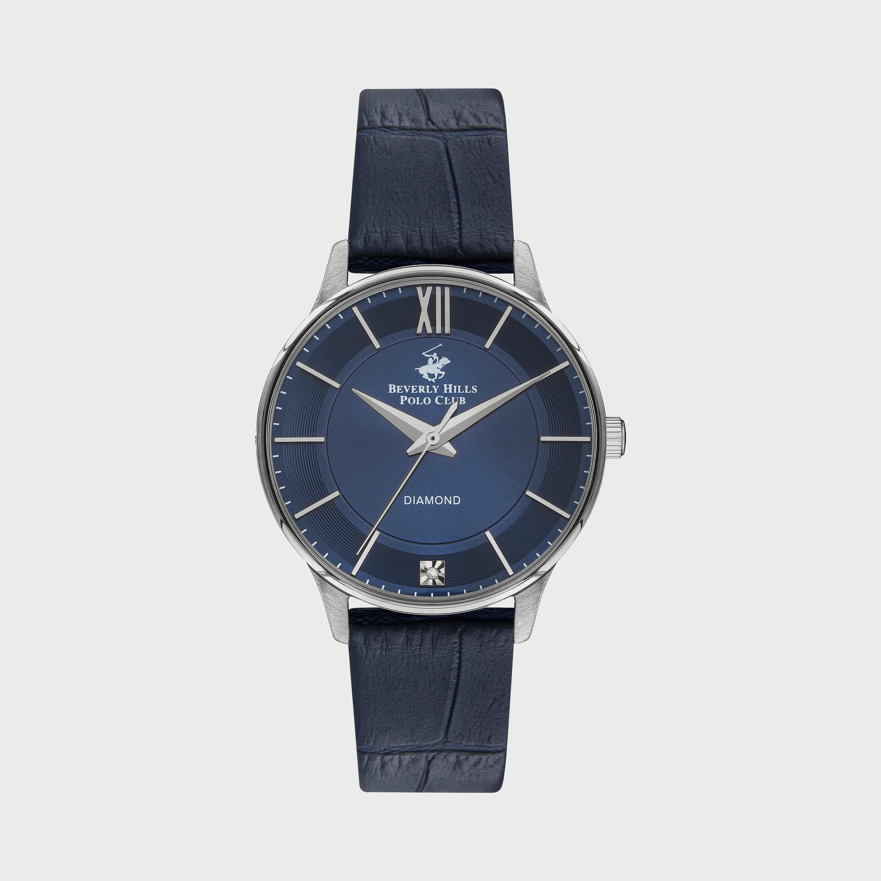  BP3310X399 ساعة يد أنالوج للنساء مع سوار جلدي  بلون كحلي من بيفرلي هيلز بولو كلوب -women-watchesandjewellery-watches-image-1