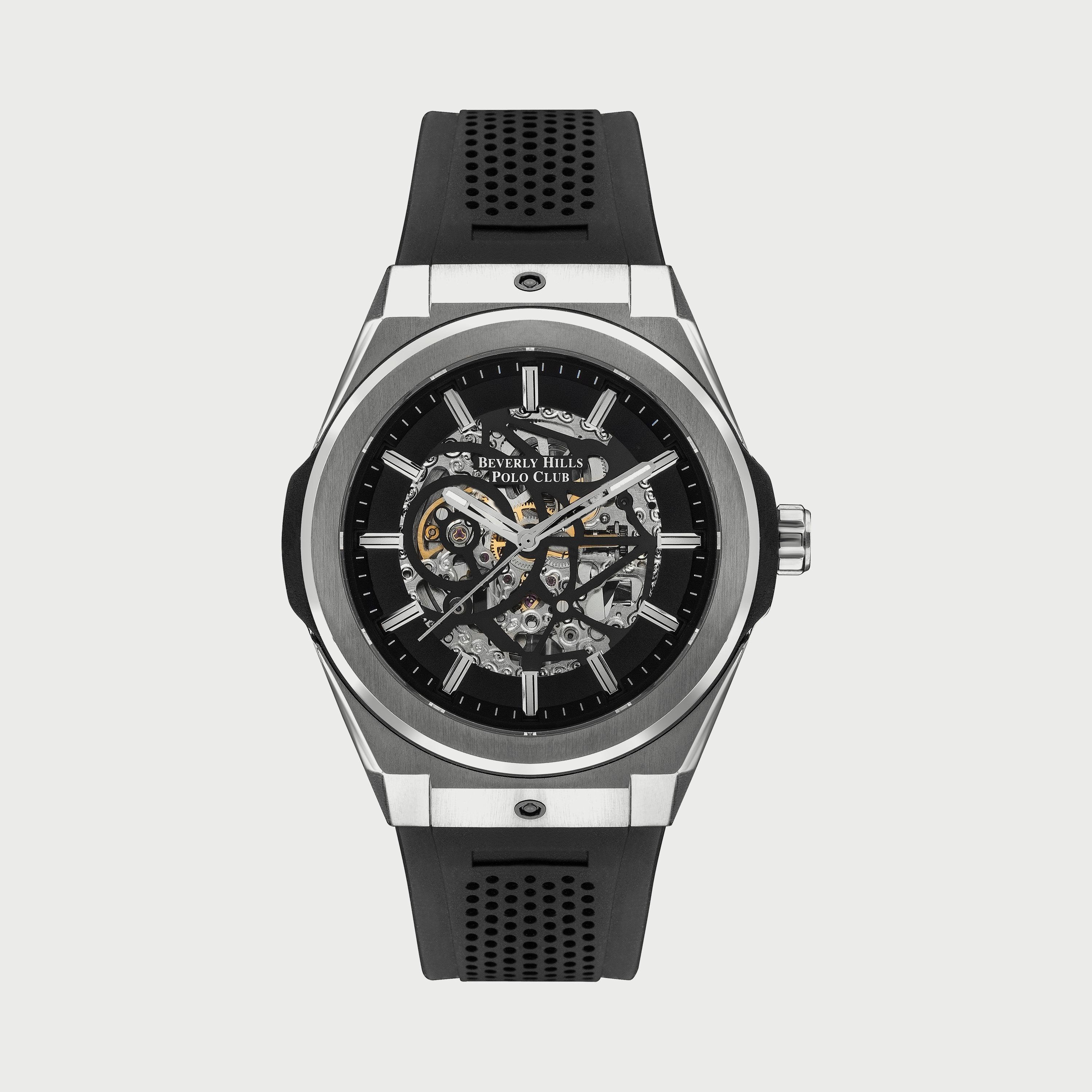  BP3315X351 ساعة اوتوماتيك للرجال بسوار سيليكون الأسود من بيفرلي هيلز بولو كلوب -men-watchesandjewellery-watches-image-1