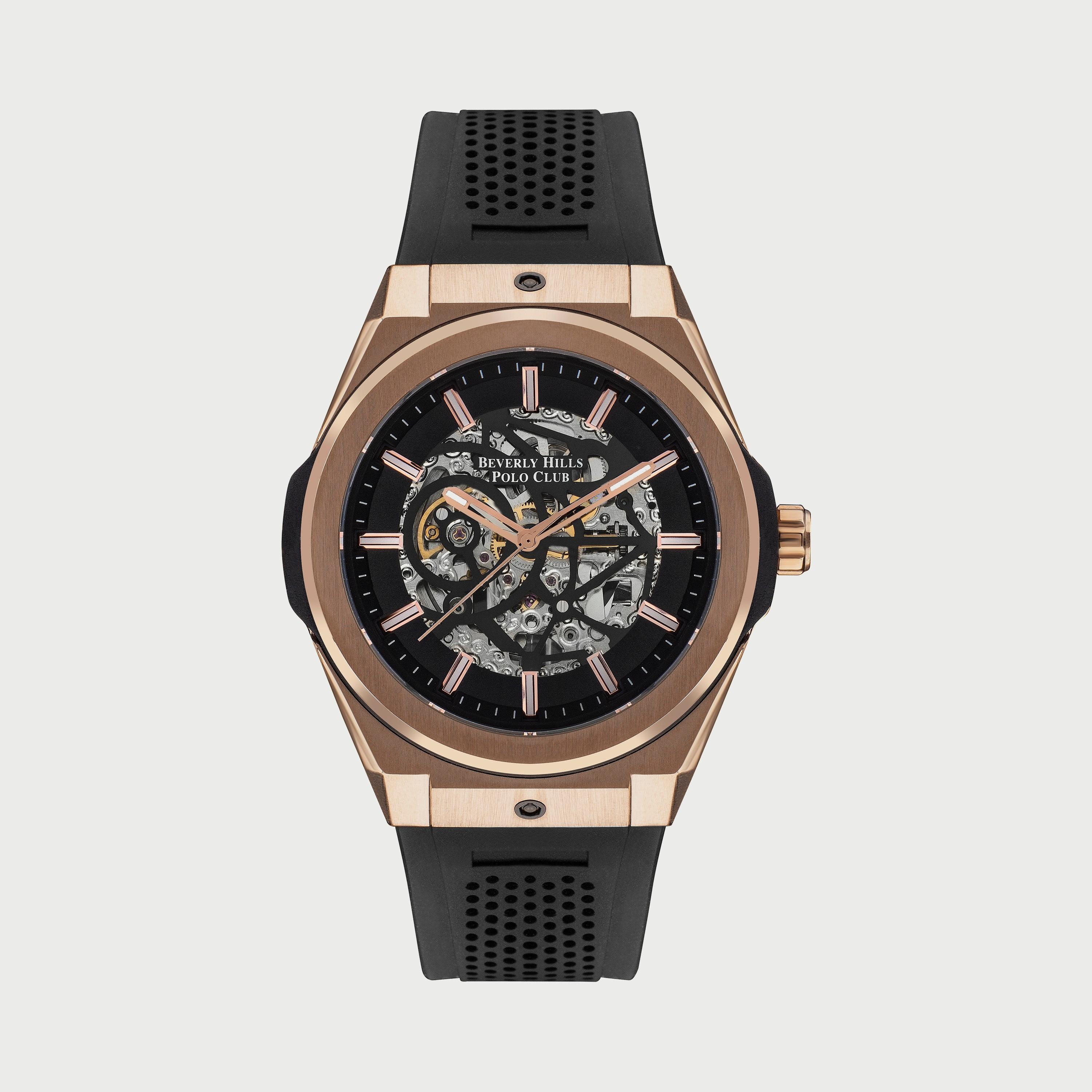  BP3315X451 ساعة اوتوماتيك للرجال بسوار سيليكون الأسود من بيفرلي هيلز بولو كلوب -men-watchesandjewellery-watches-image-1