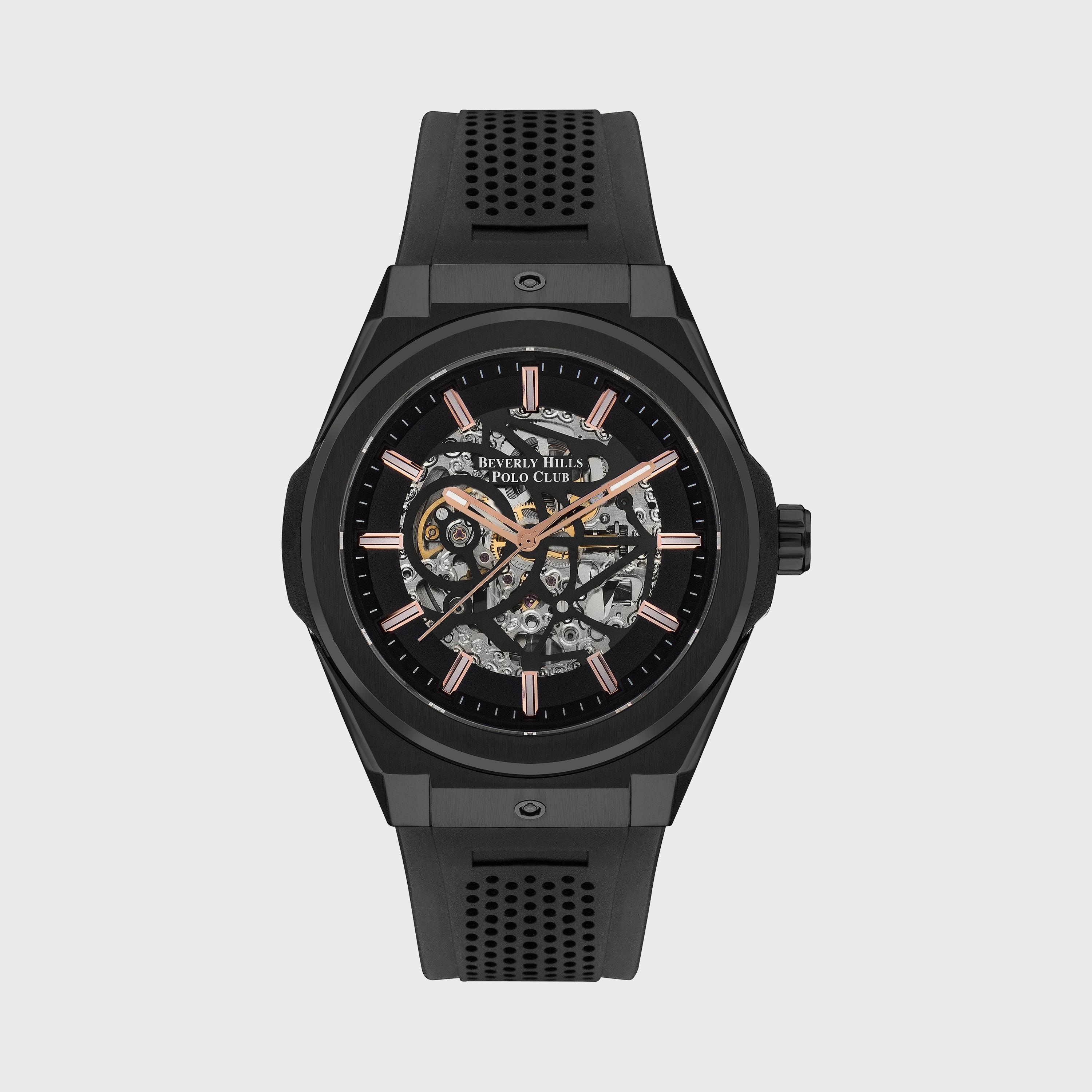  BP3315X061 ساعة اوتوماتيك للرجال بسوار سيليكون الأسود من بيفرلي هيلز بولو كلوب -men-watchesandjewellery-watches-image-1