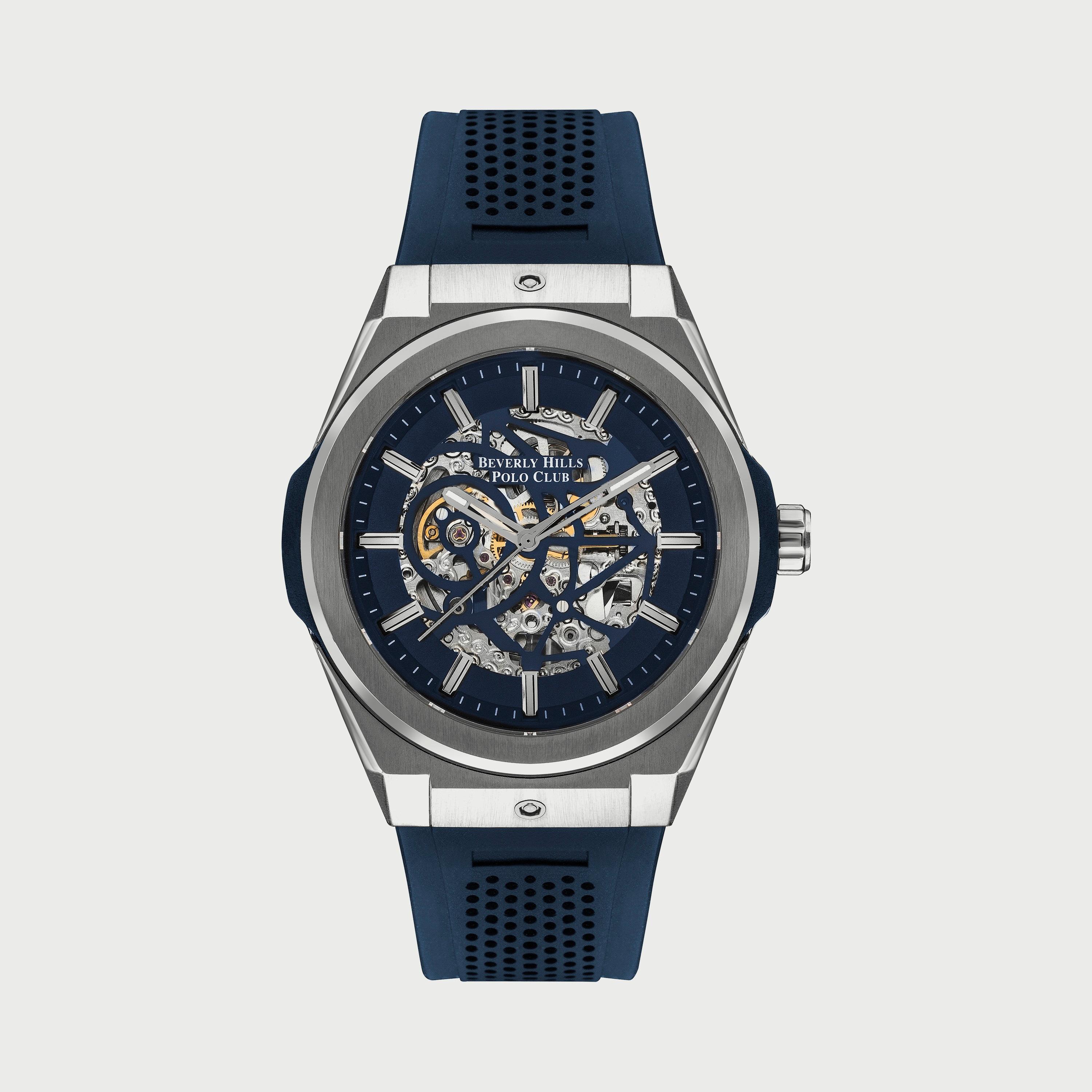 Beverly Hills Polo Club Men's Blue Automatic Silicone Strap Watch - BP3315X399-men-watchesandjewellery-watches-image-1