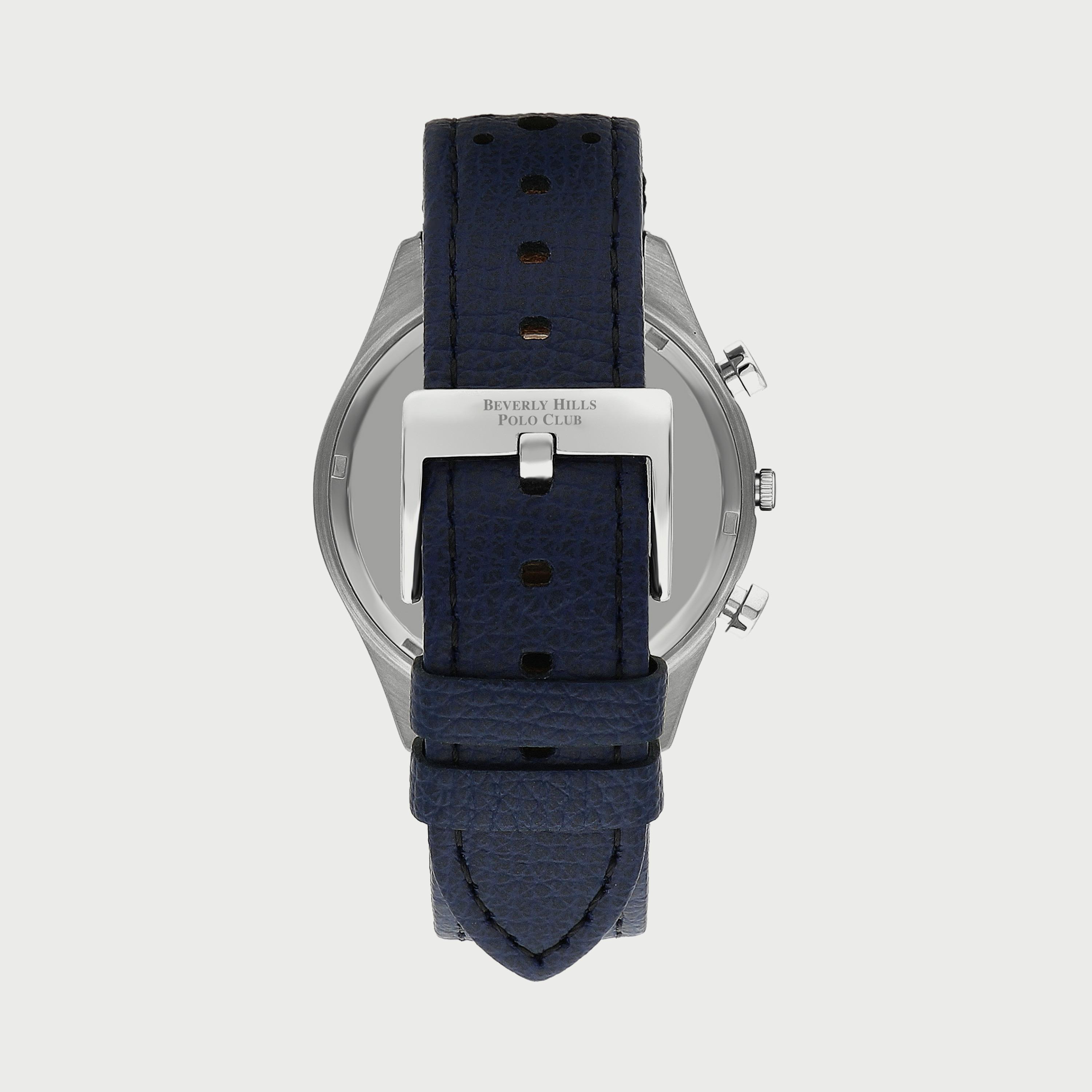  BP3317X399 ساعة يد كرونوغراف للرجال بلون أزرق وسوارجلدي من بيفرلي هيلز بولو كلوب -men-watchesandjewellery-watches-image-3