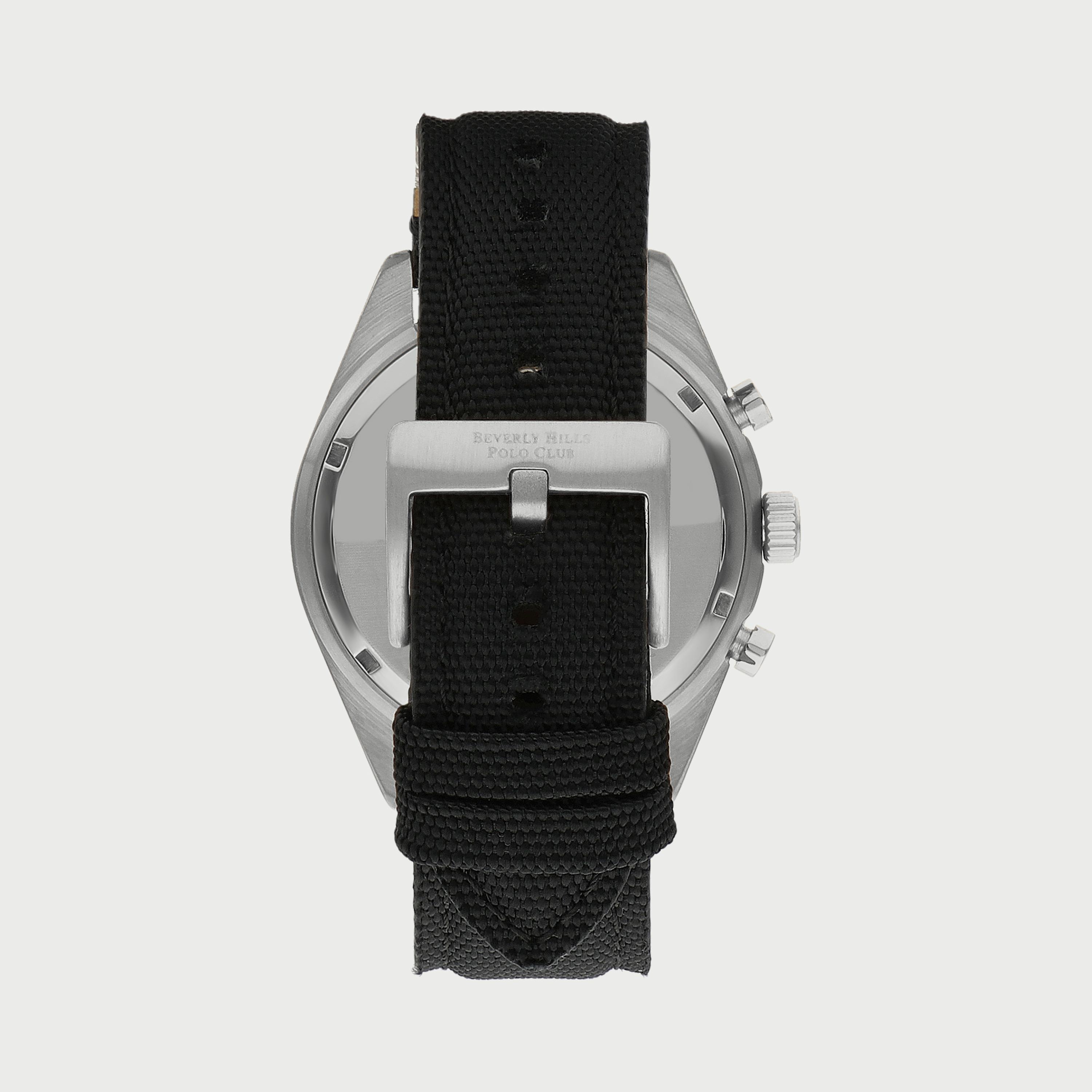  BP3359X351 ساعة كرونوغراف للرجال بسوار جلدي الأسود من بيفرلي هيلز بولو كلوب -men-watchesandjewellery-watches-image-3