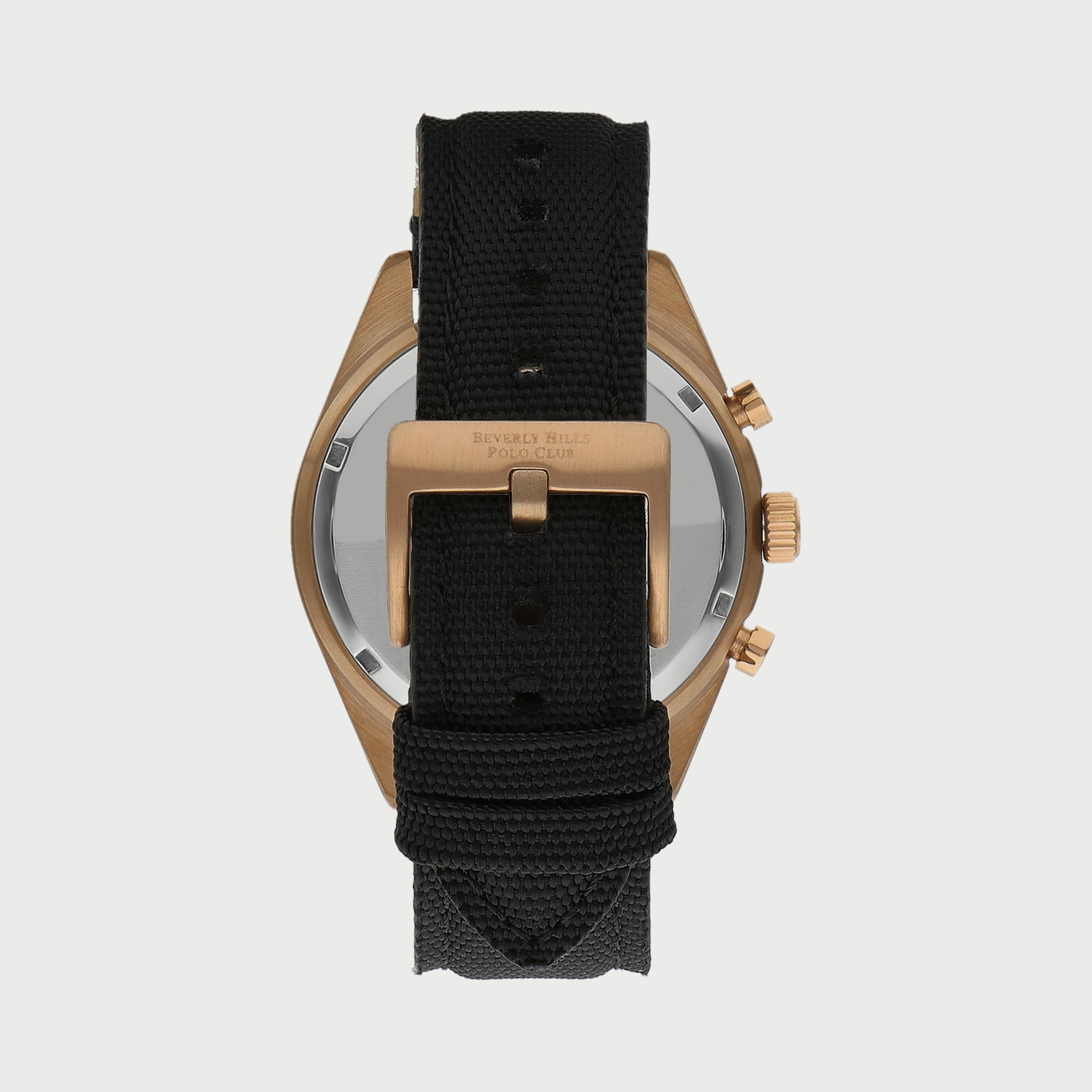  BP3359X431 ساعة كرونوغراف للرجال بسوار جلدي الأسود من بيفرلي هيلز بولو كلوب -men-watchesandjewellery-watches-image-3