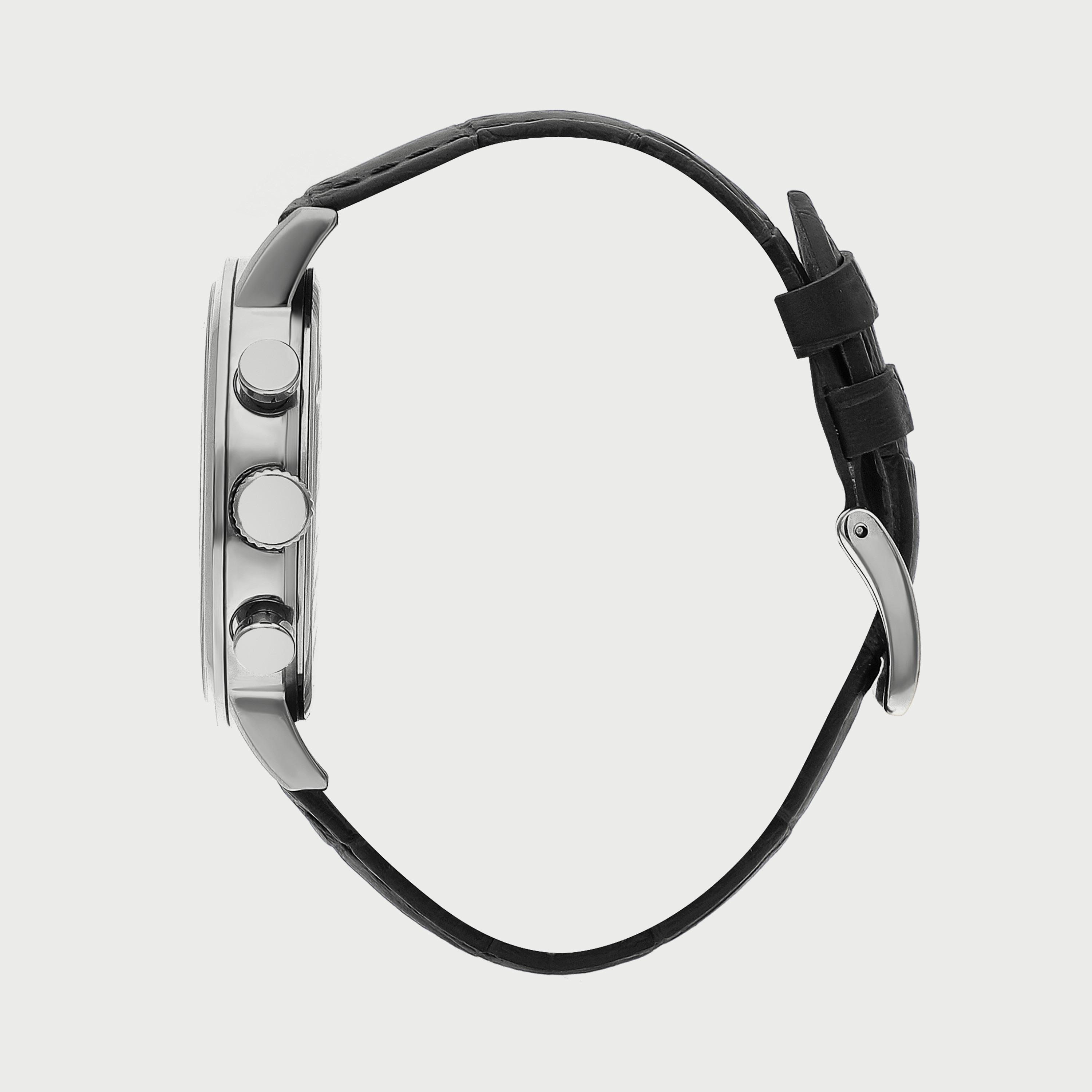 Beverly Hills Polo Club Men's Black Chronograph Leather Strap Watch - BP3303X351-men-watchesandjewellery-watches-image-2
