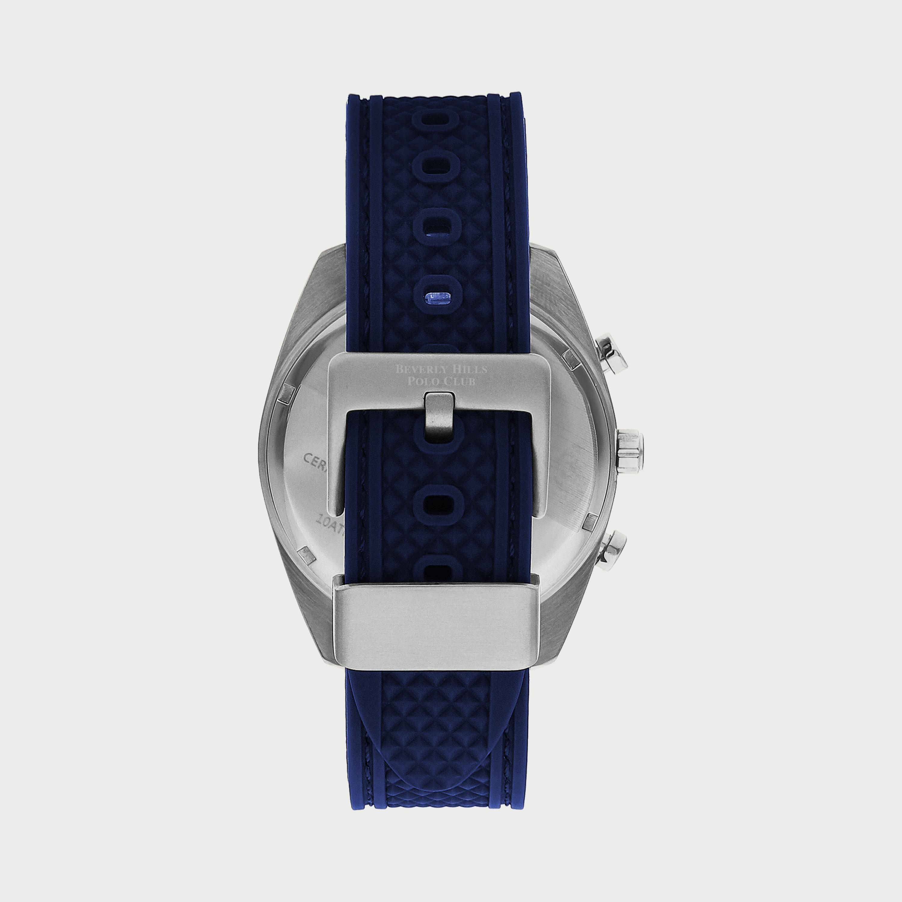  BP3337X399 ساعة يد كرونوغراف للرجال بلون أزرق وسوارسليكون من بيفرلي هيلز بولو كلوب -men-watchesandjewellery-watches-image-3